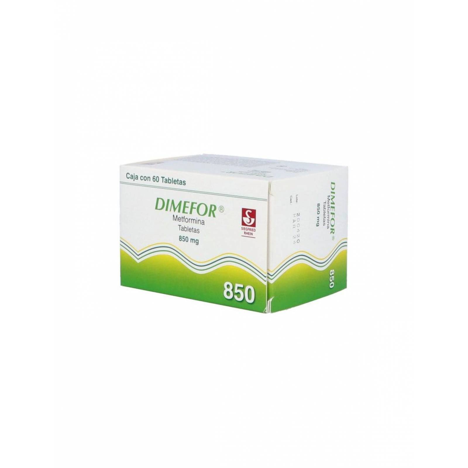 Dimefor 850 mg Caja Con 60 Tabletas 