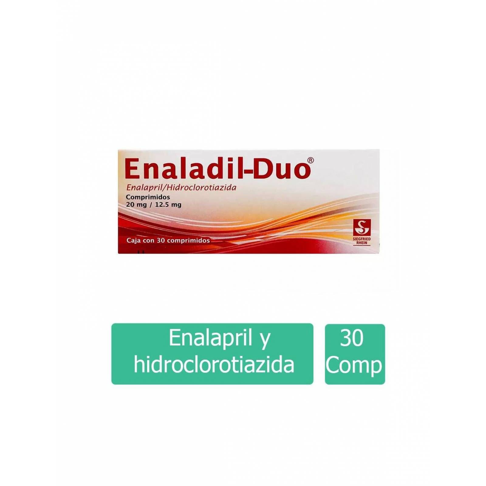 Enaladil Duo 20 mg/12.5 mg Caja Con 30 Comprimidos 
