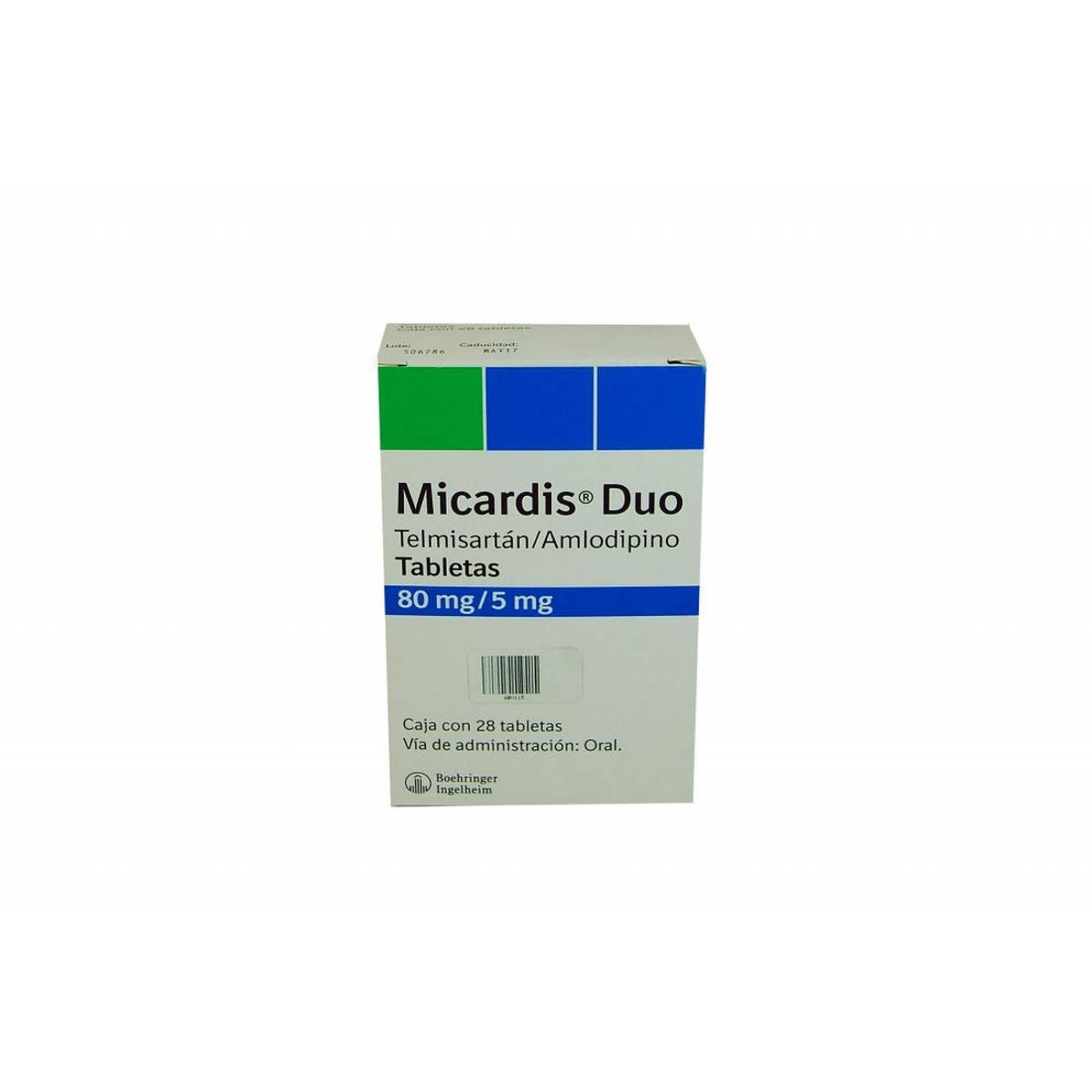 Micardis Duo 80 mg / 5 mg Caja Con 28 Tabletas 