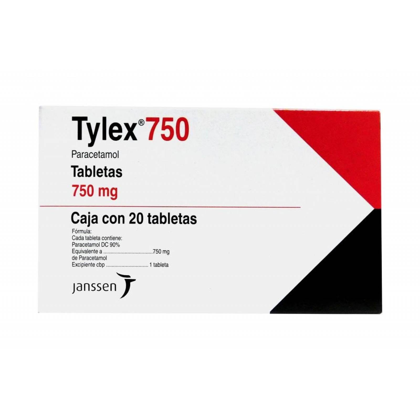 Tylex 750 mg Caja Con 20 Tabletas 