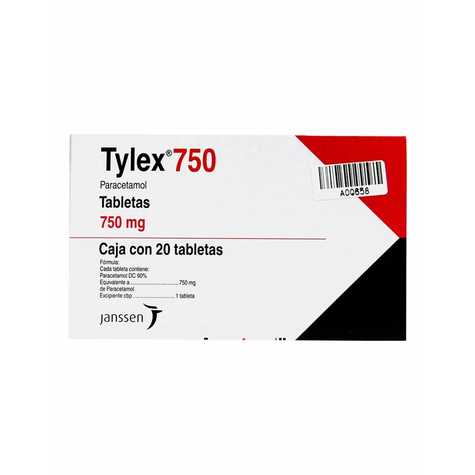 Tylex 750 mg Caja Con 20 Tabletas 