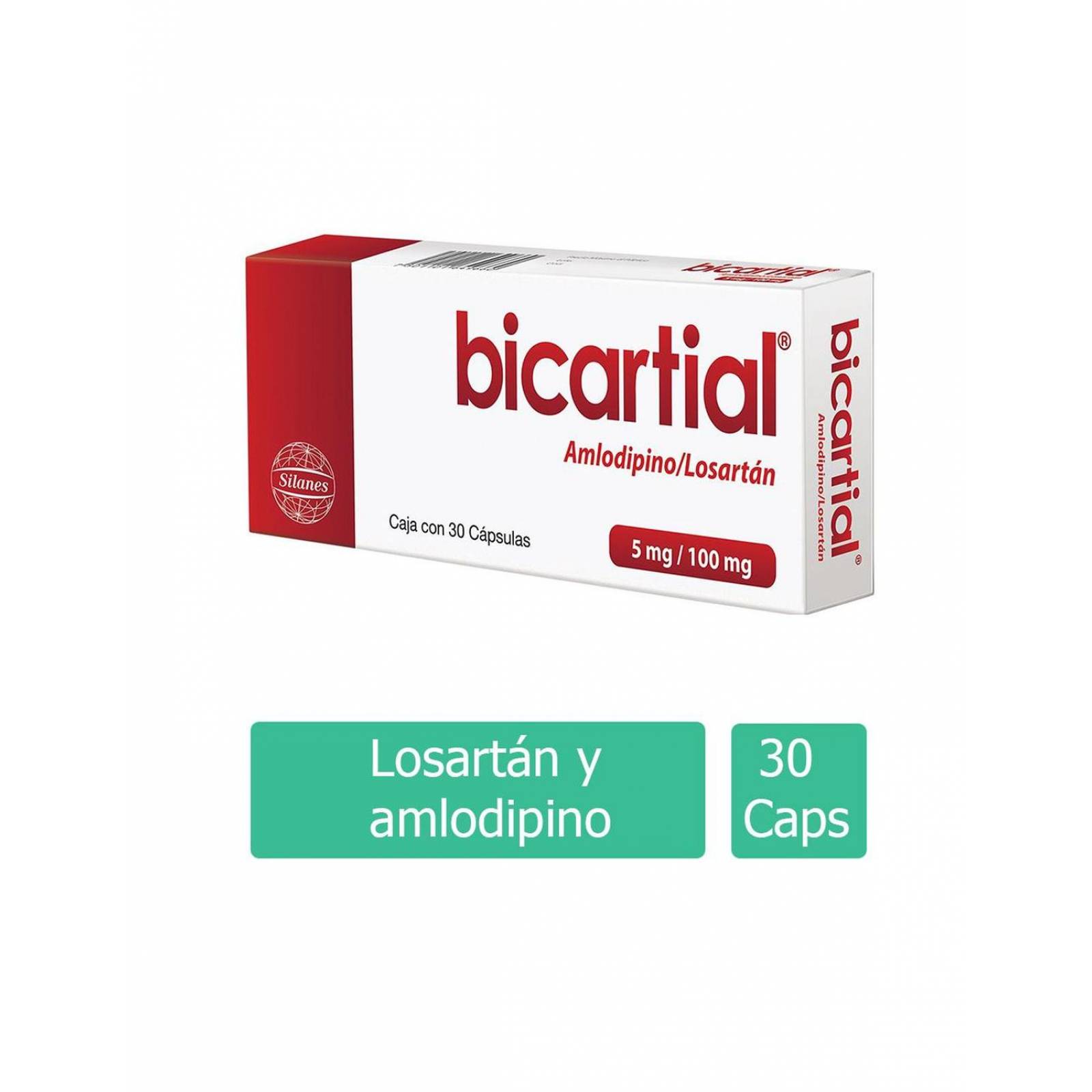 Bicartial 5 mg/100 mg Caja Con 30 Cápsulas 