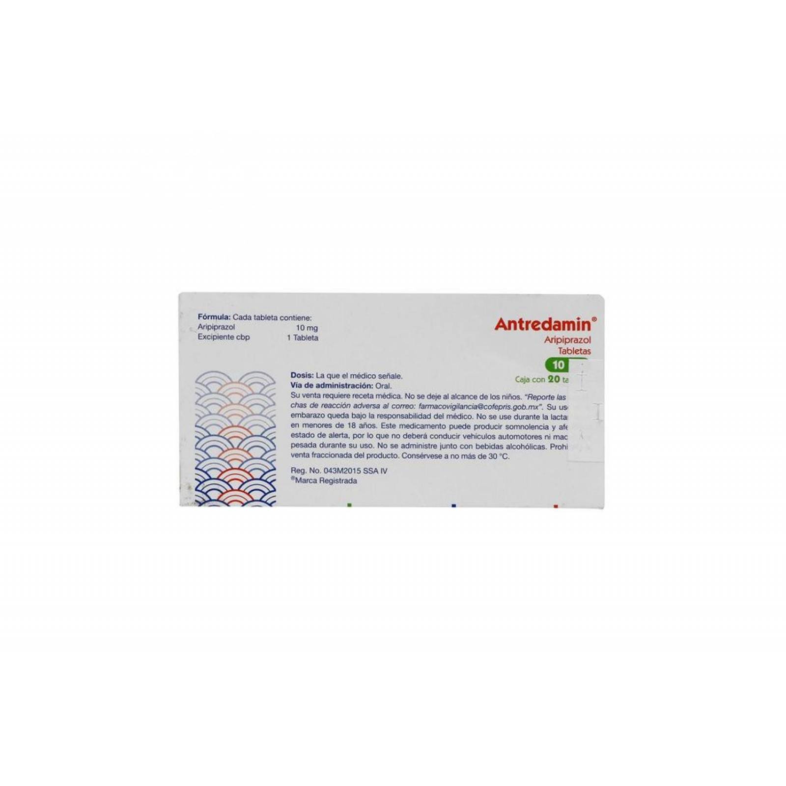 Antredamin 10 mg Caja con 20 Tabletas 