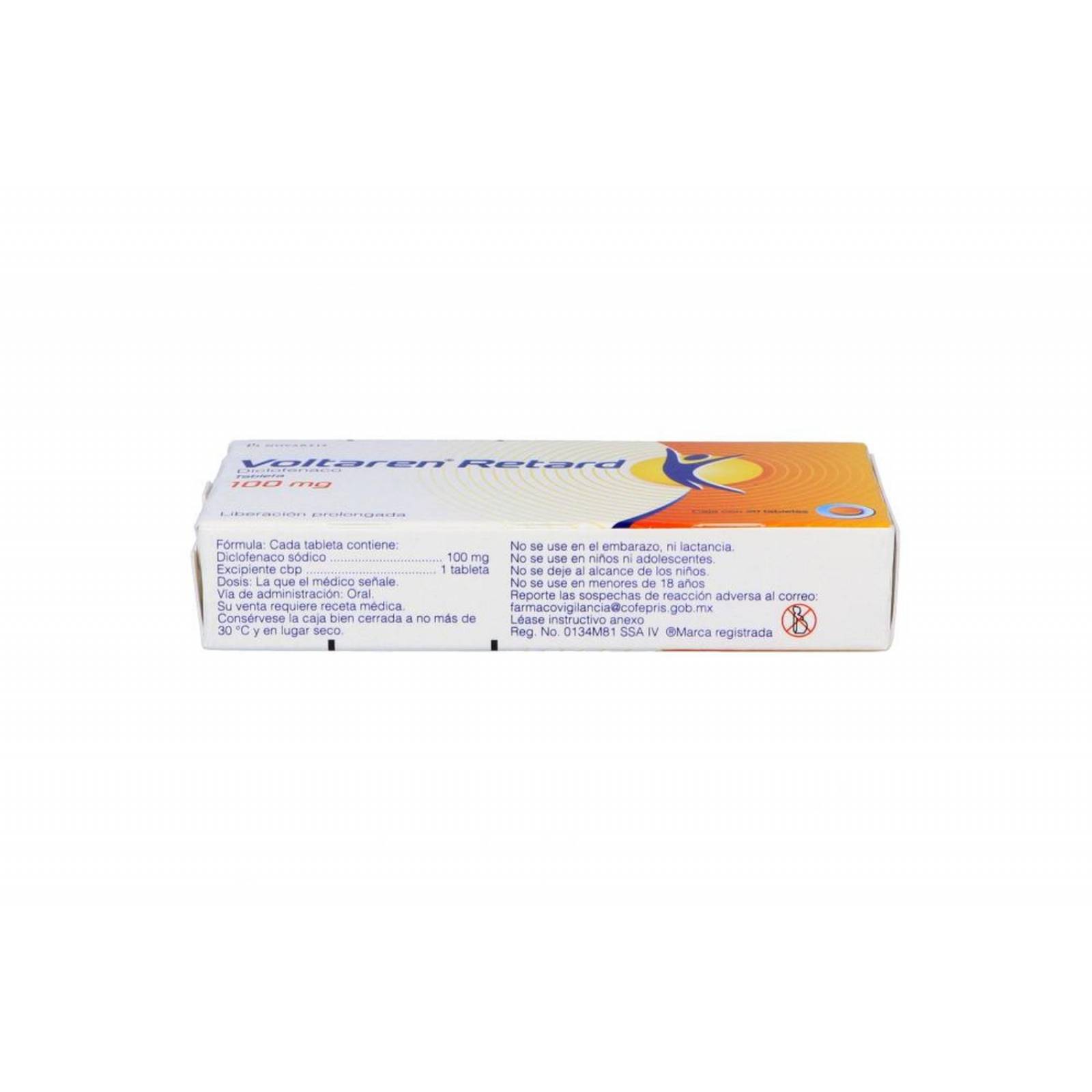 Voltaren Retard 100 mg Caja Con 20 Tabletas 