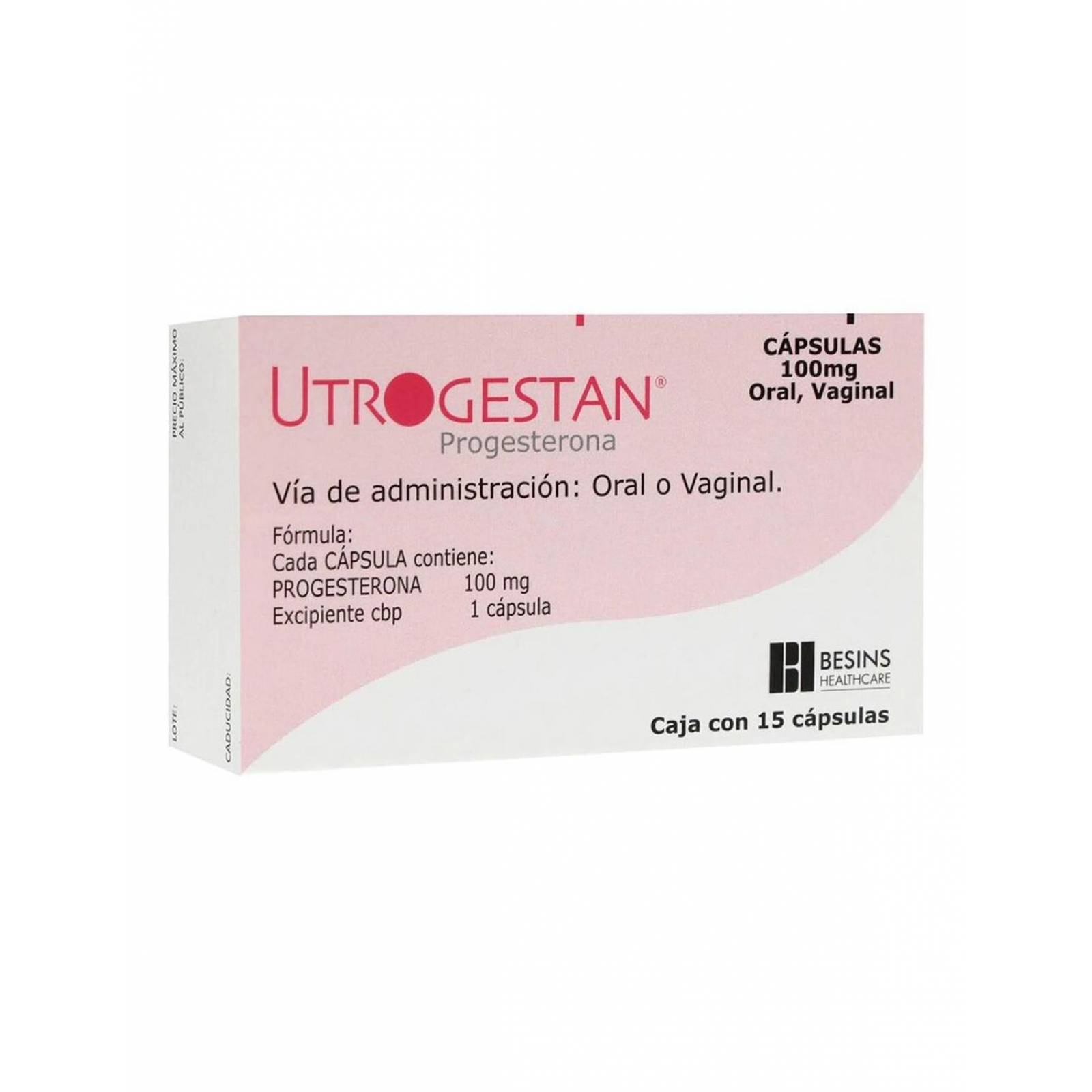Utrogestan 100 mg Caja Con 15 Cápsulas 