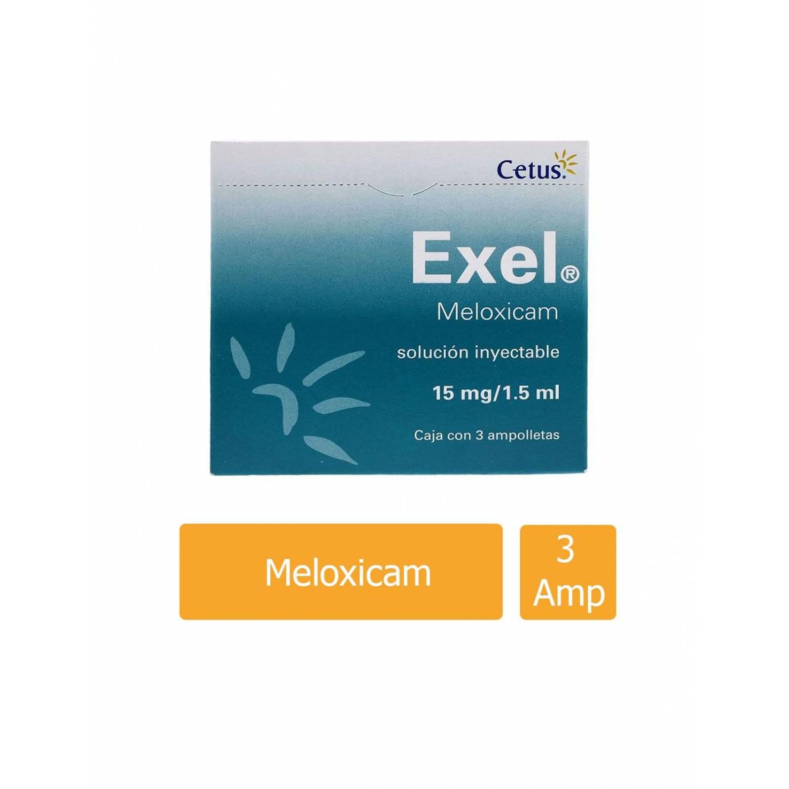 Exel 15 mg Solución Inyectable Caja Con 3 Ampolleta 