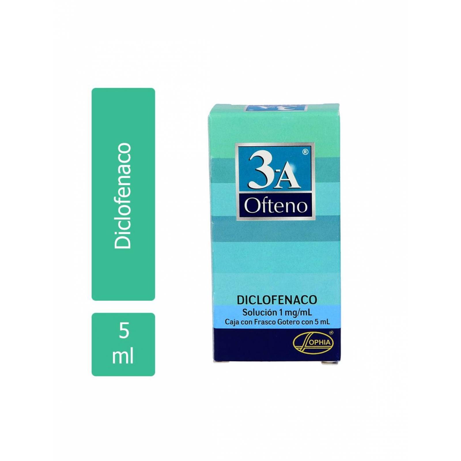 3-A Ofteno 1 mg / mL Caja Con Frasco Gotero Con 5 mL 