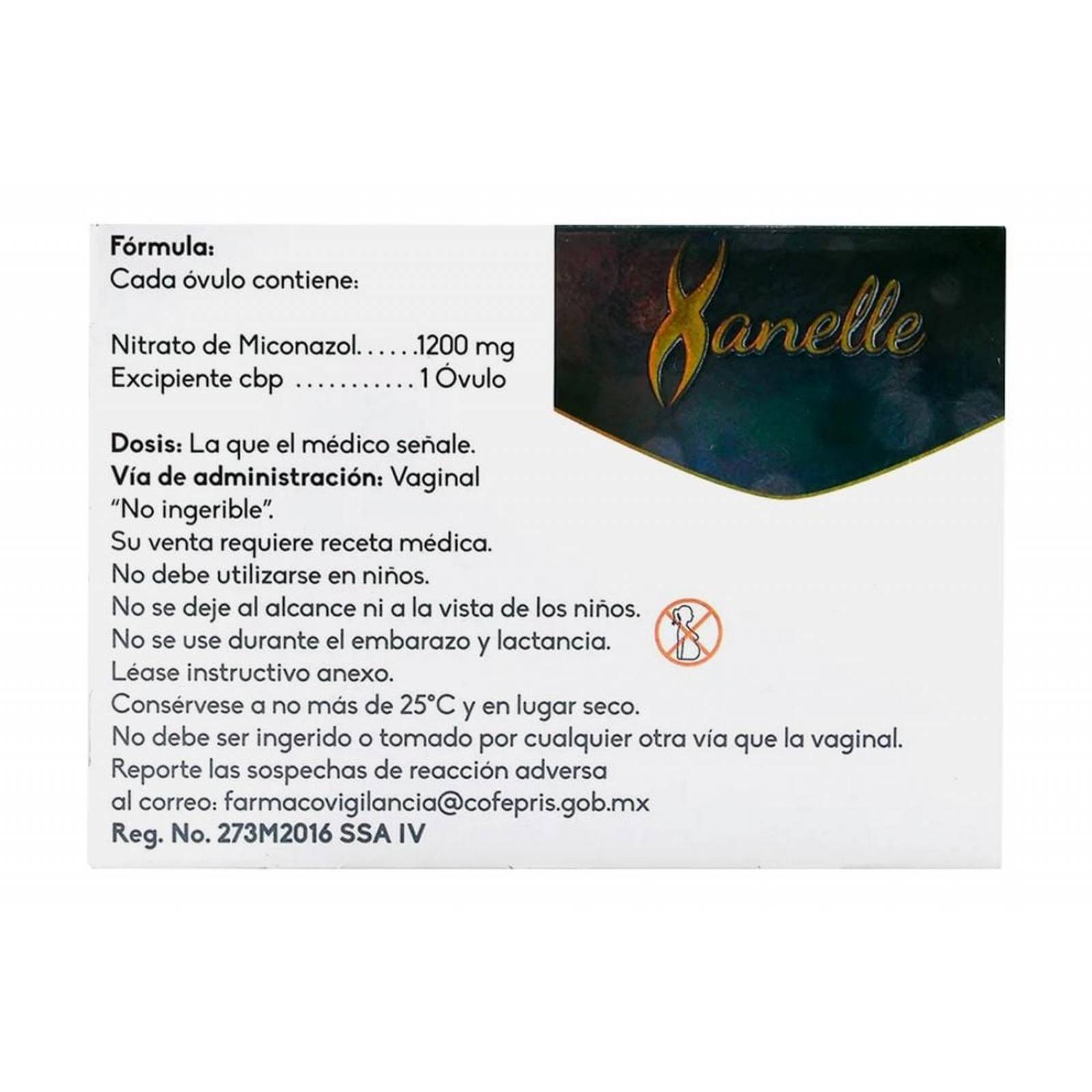 Xanelle 1200 mg Caja Con 1 Ovulo 