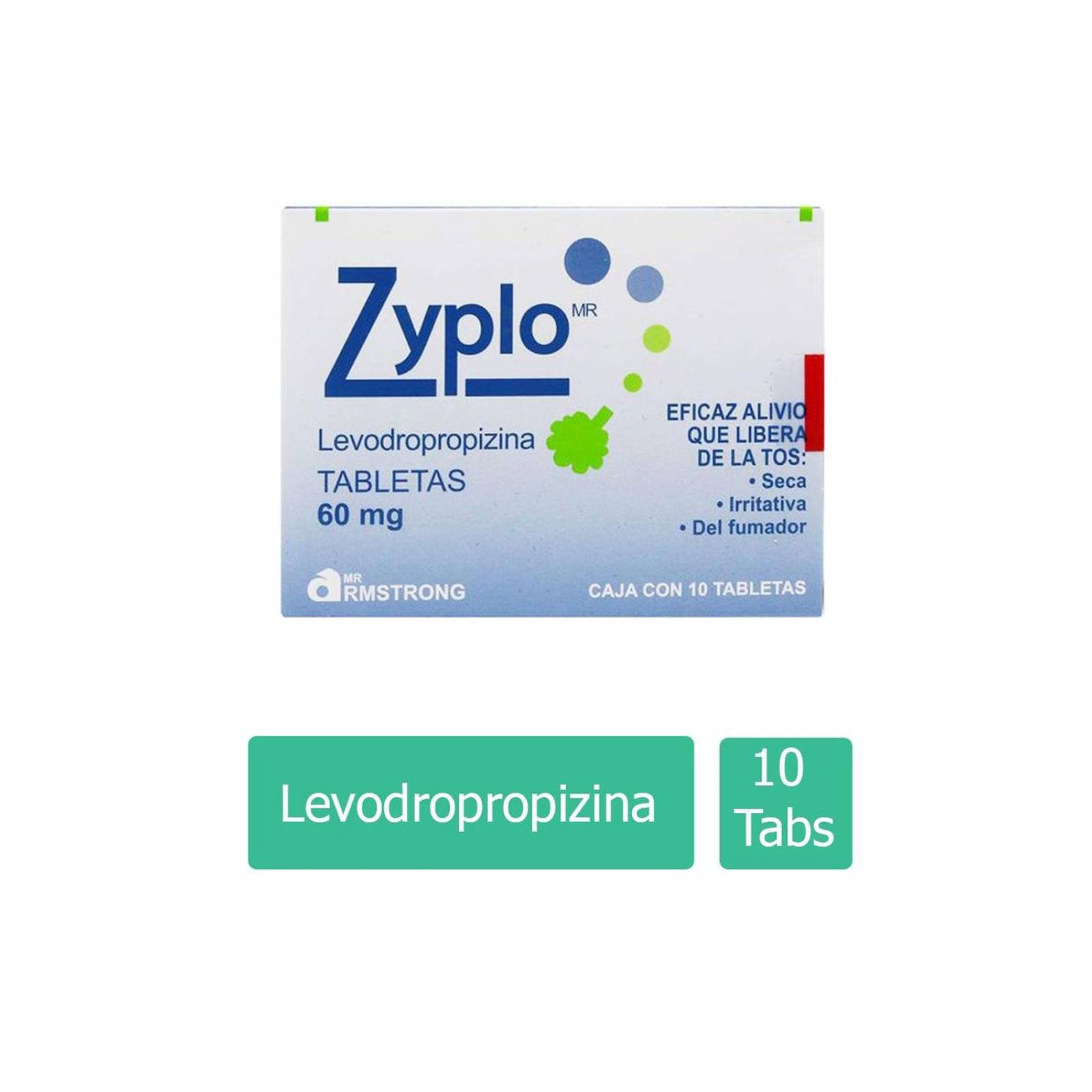 Zyplo Levodropropizina 60 mg Caja Con 10 Tabletas 