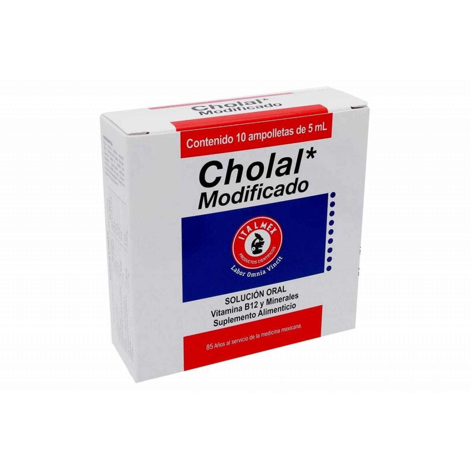 Cholal Modificado Caja Con 10 Ampolletas De 5 mL 