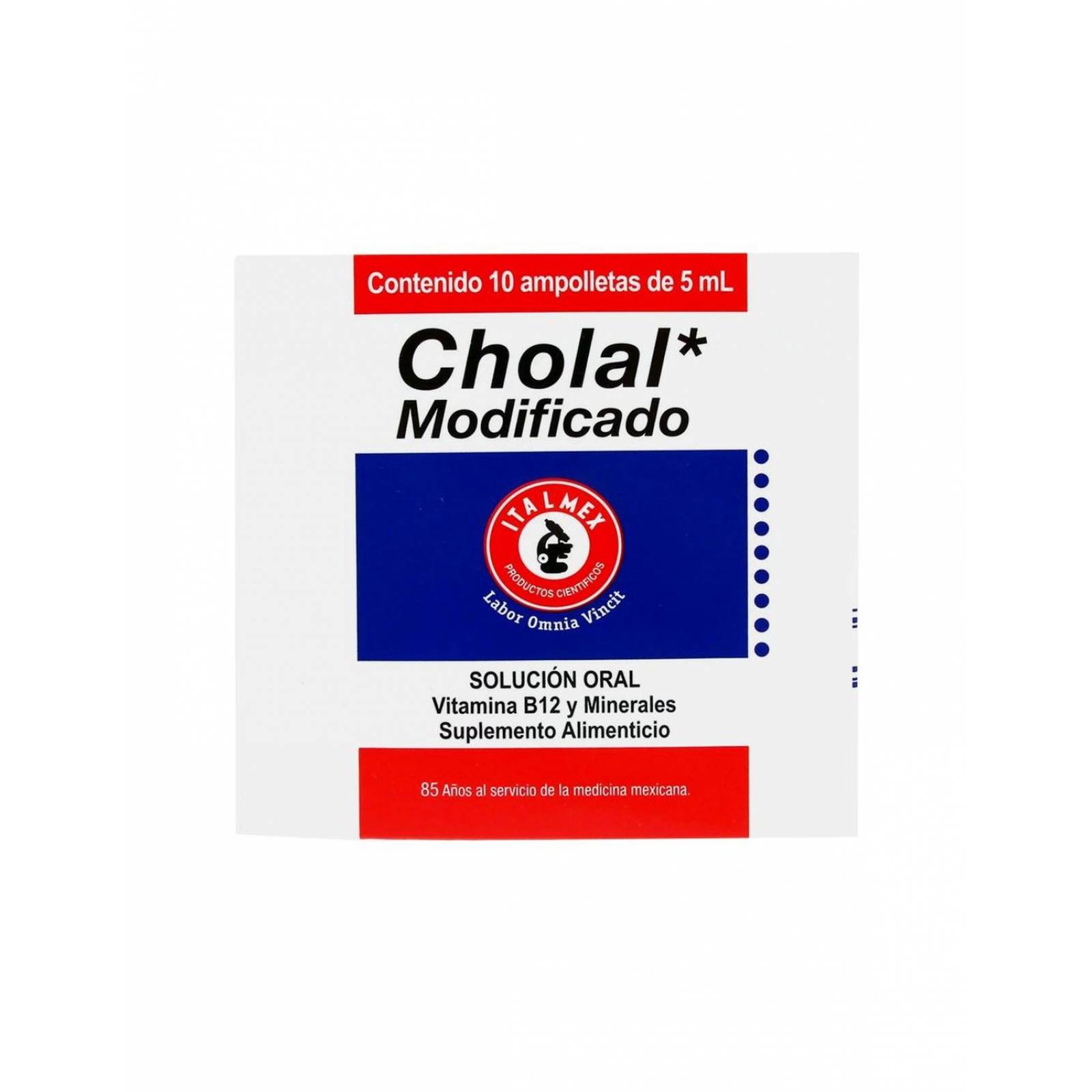 Cholal Modificado Caja Con 10 Ampolletas De 5 mL 