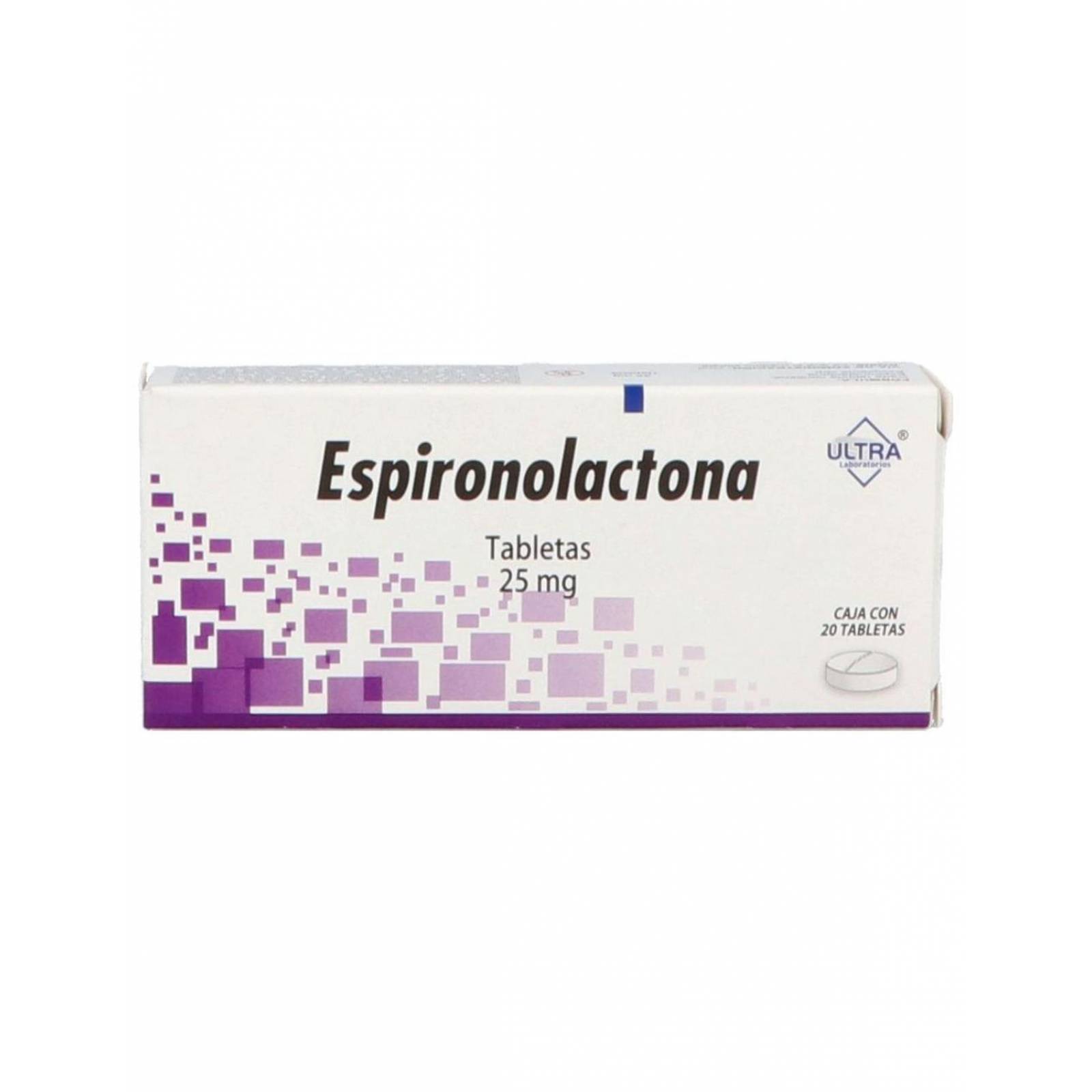 Espironolactona 25 mg Caja Con 20 Tabletas 