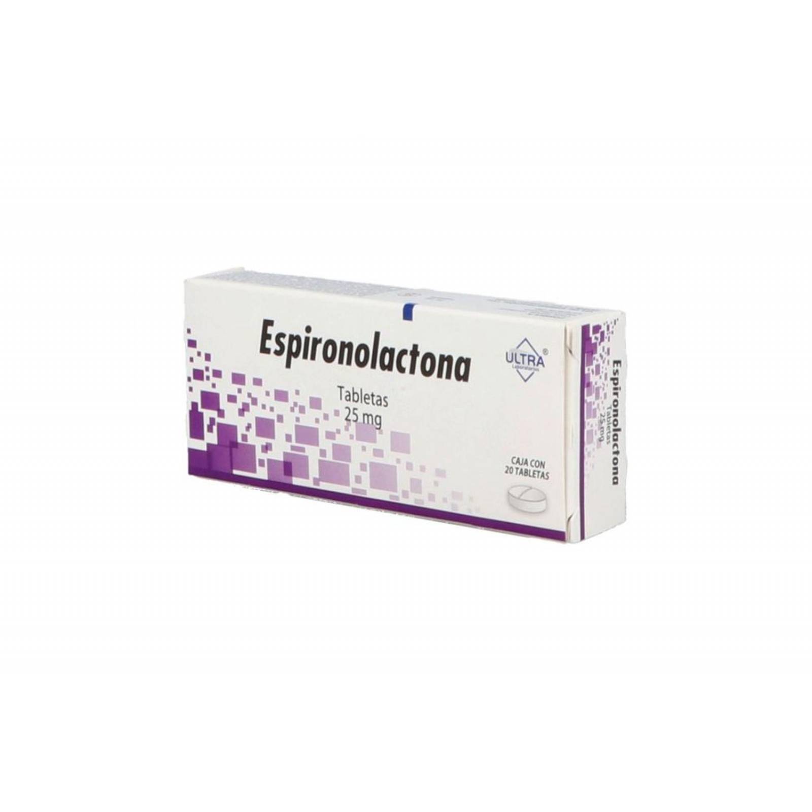 Espironolactona 25 mg Caja Con 20 Tabletas 