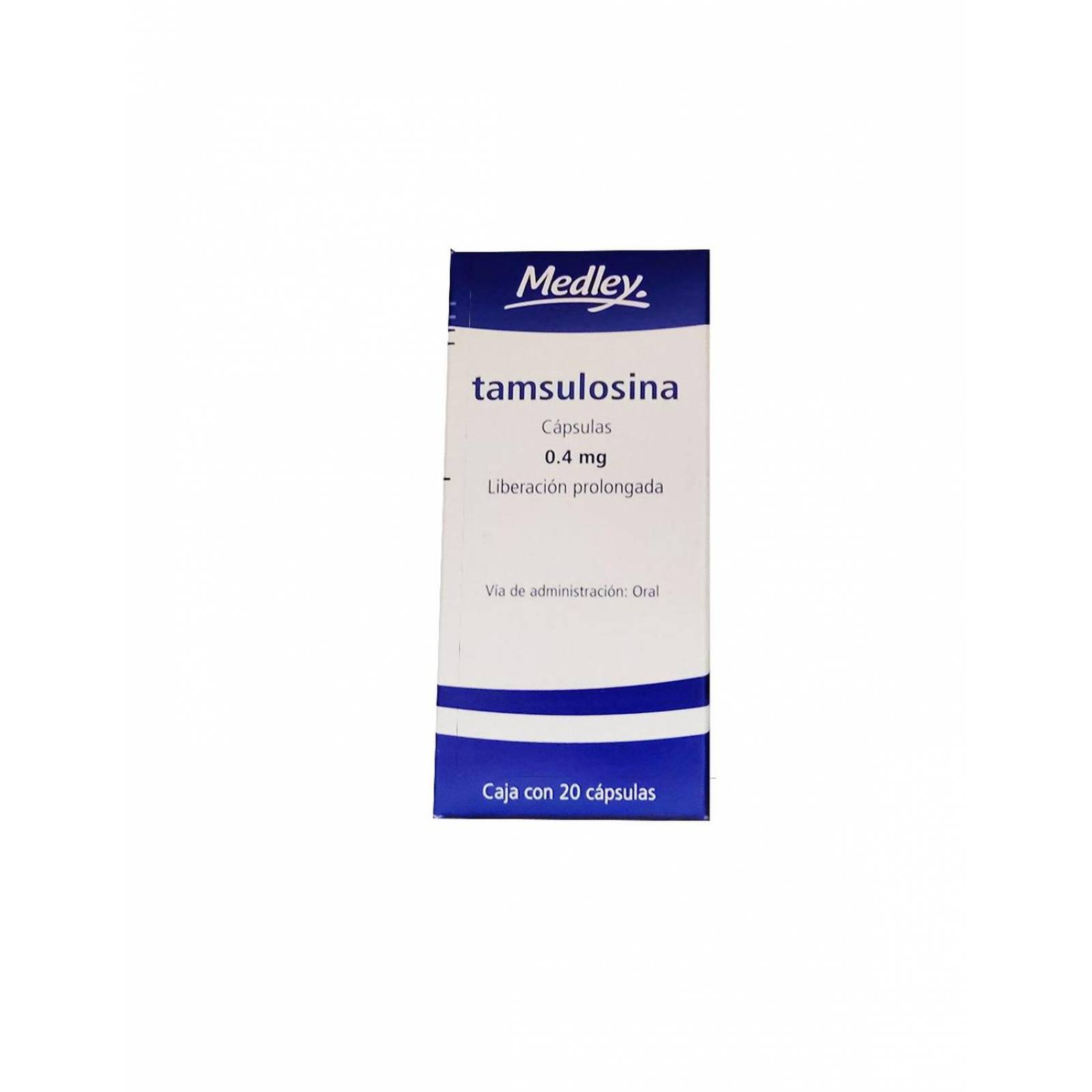 Tamsulosina 0.4 mg Caja Con 20 Cápsulas de Liberación Prolongada 