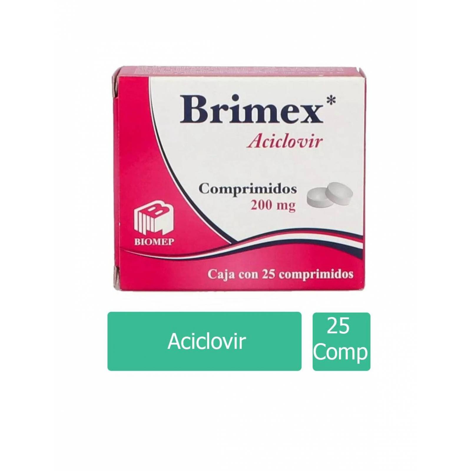 Brimex Aciclovir 25 Comprimidos 200 mg 