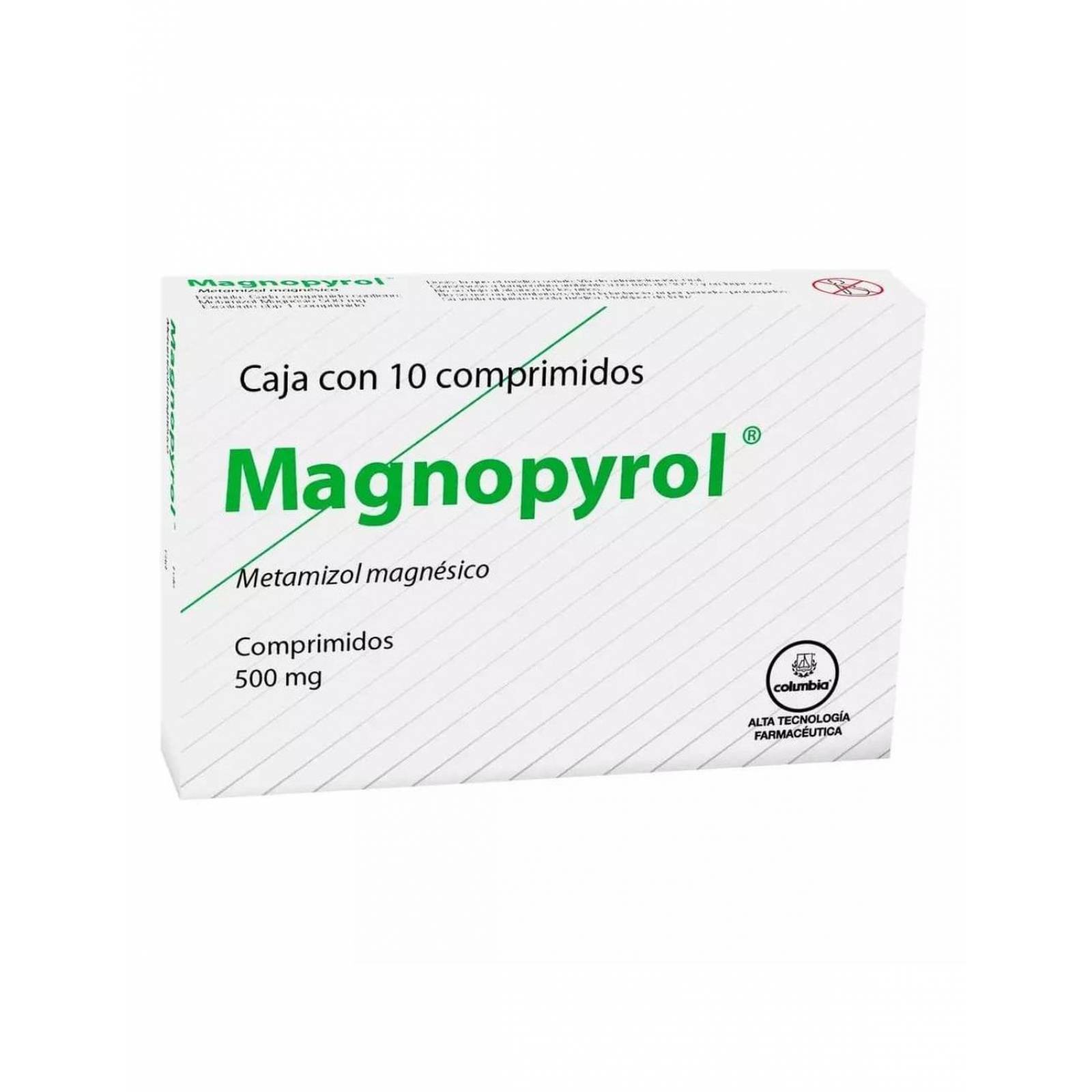 Magnopyrol 500 mg Caja Con 10 Comprimidos. 