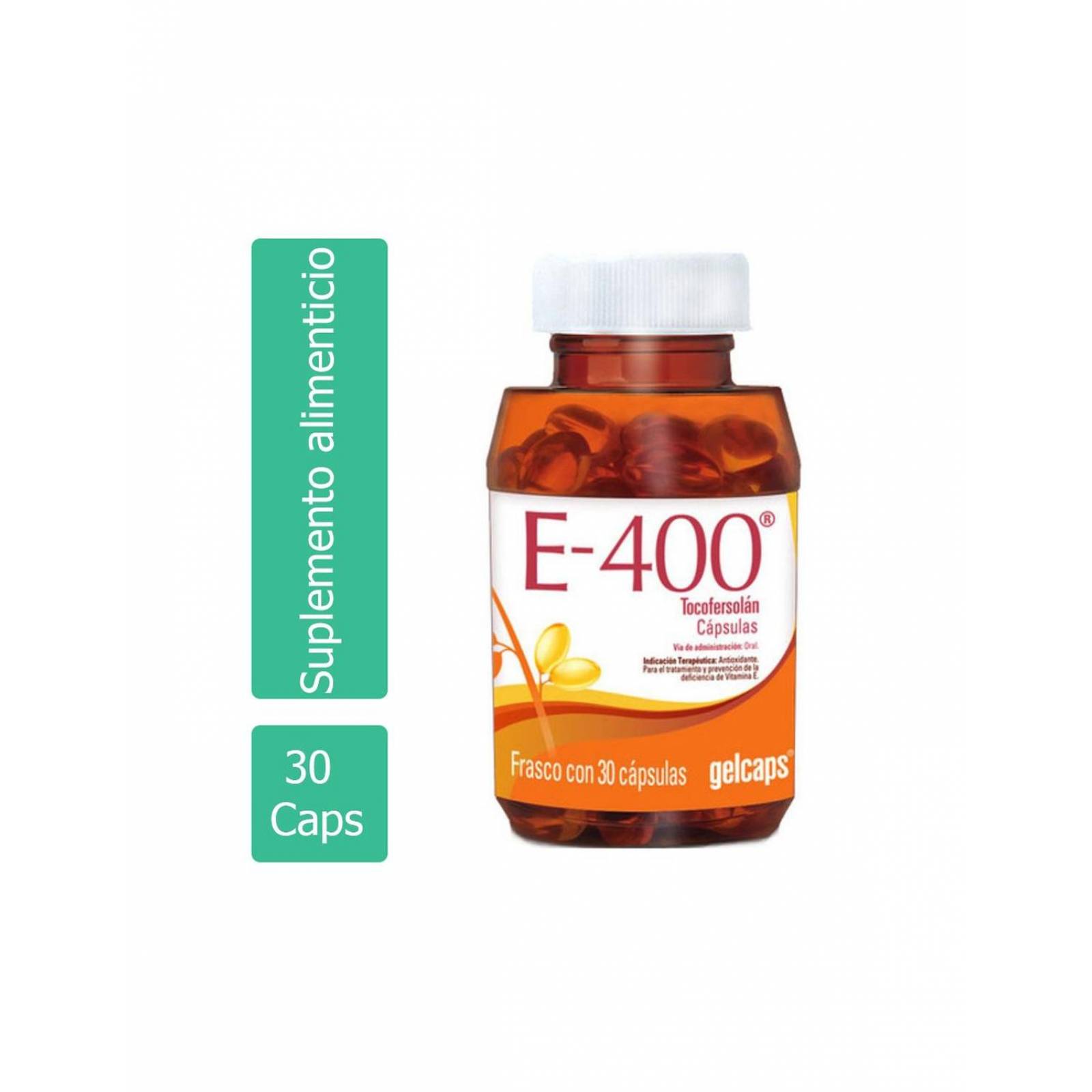 Gelcaps Vitamina E-400 Frasco Con 30 Cápsulas 