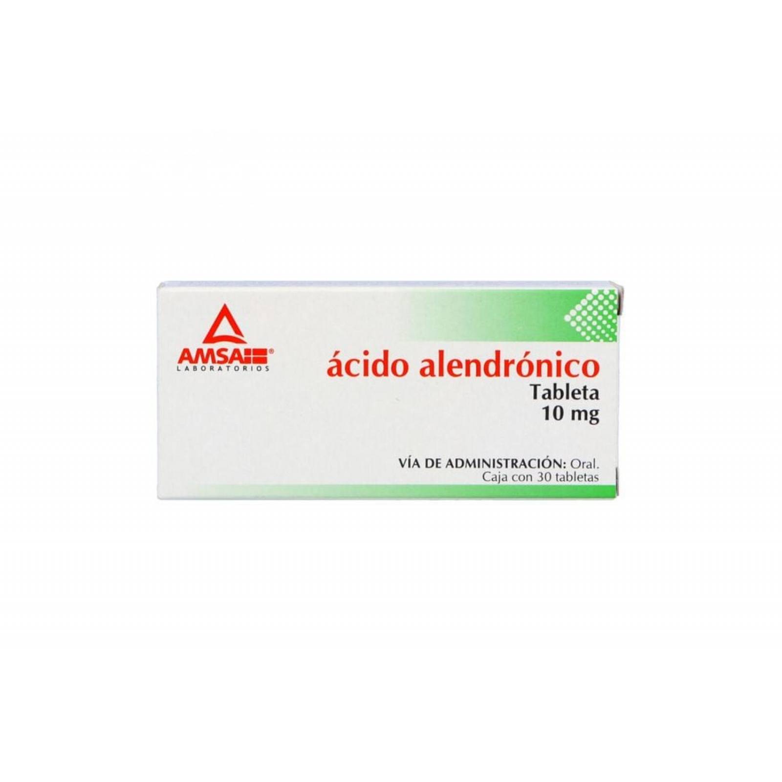 Ácido Alendrónico 10 mg Caja Con 30 Tabletas 