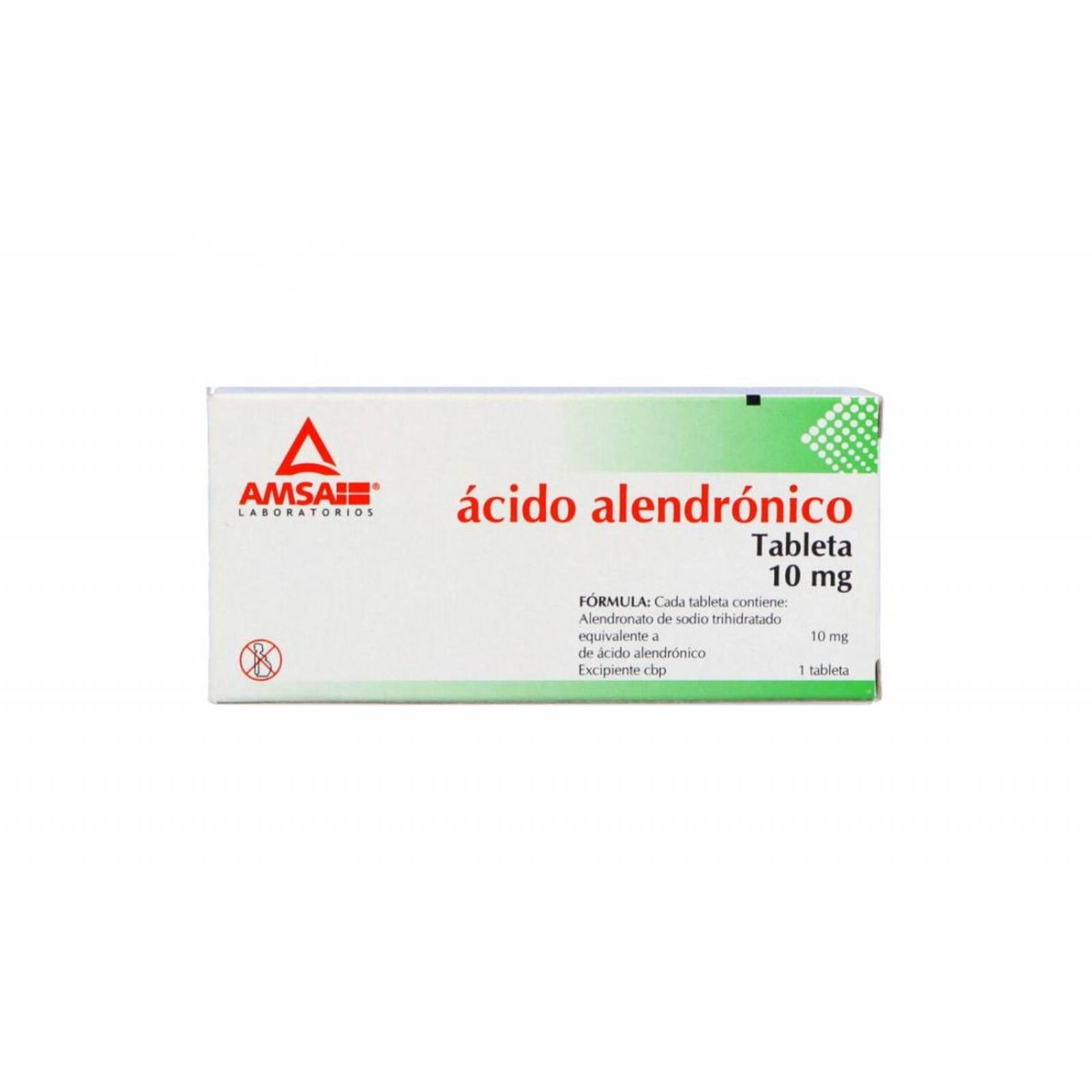 Ácido Alendrónico 10 mg Caja Con 30 Tabletas 
