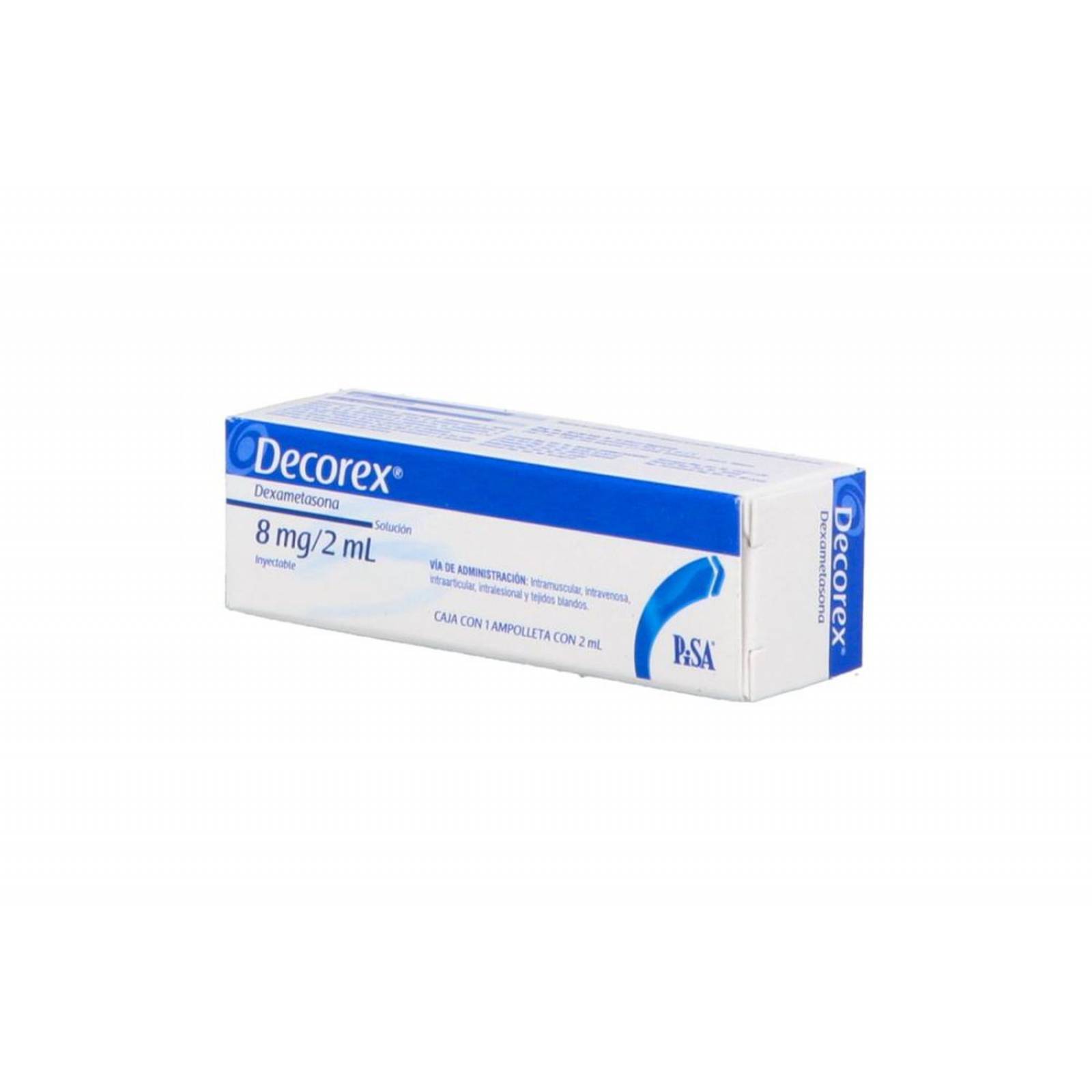 Decorex Solución Inyectable 8 mg/2 mL Caja con 1 Ampolleta 