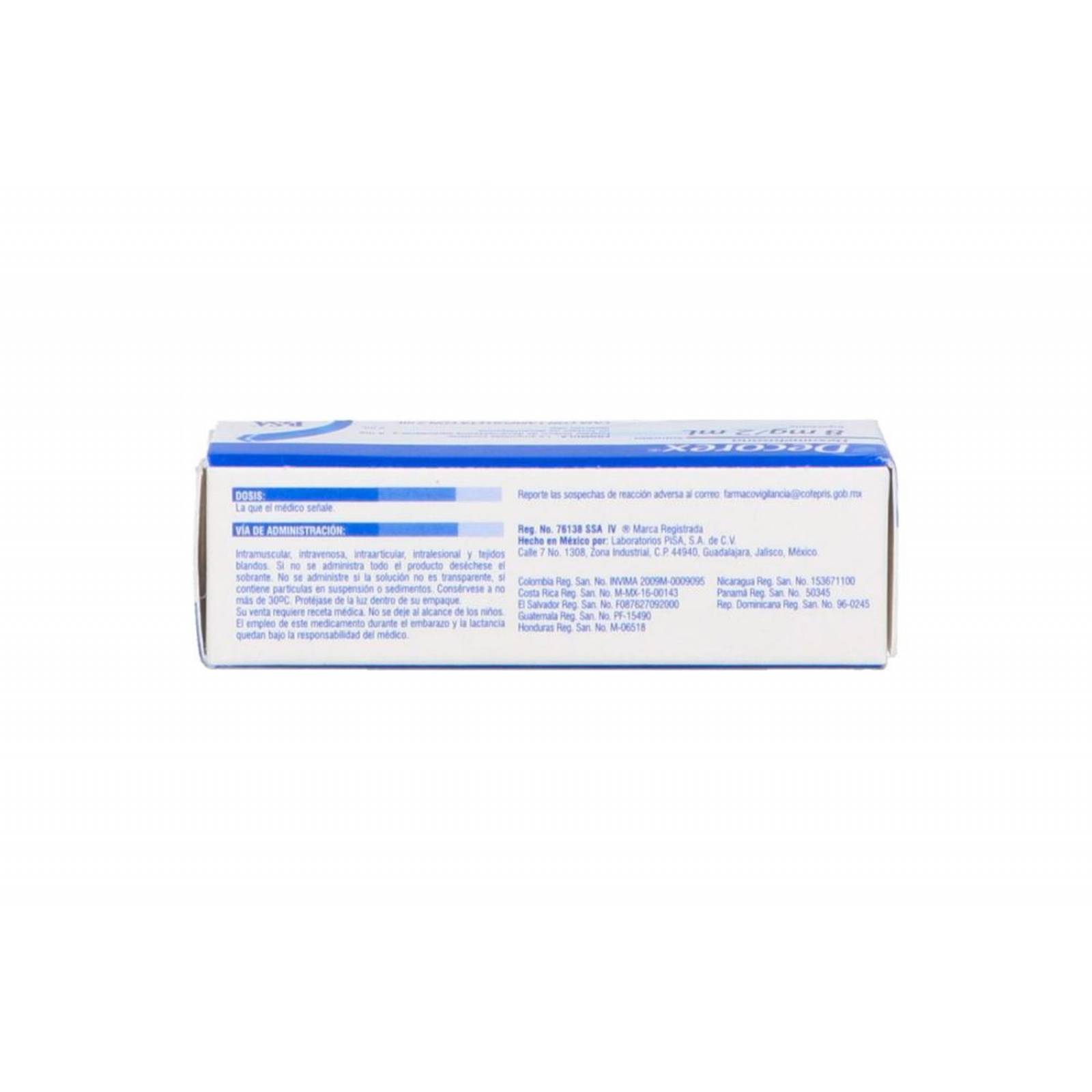 Decorex Solución Inyectable 8 mg/2 mL Caja con 1 Ampolleta 