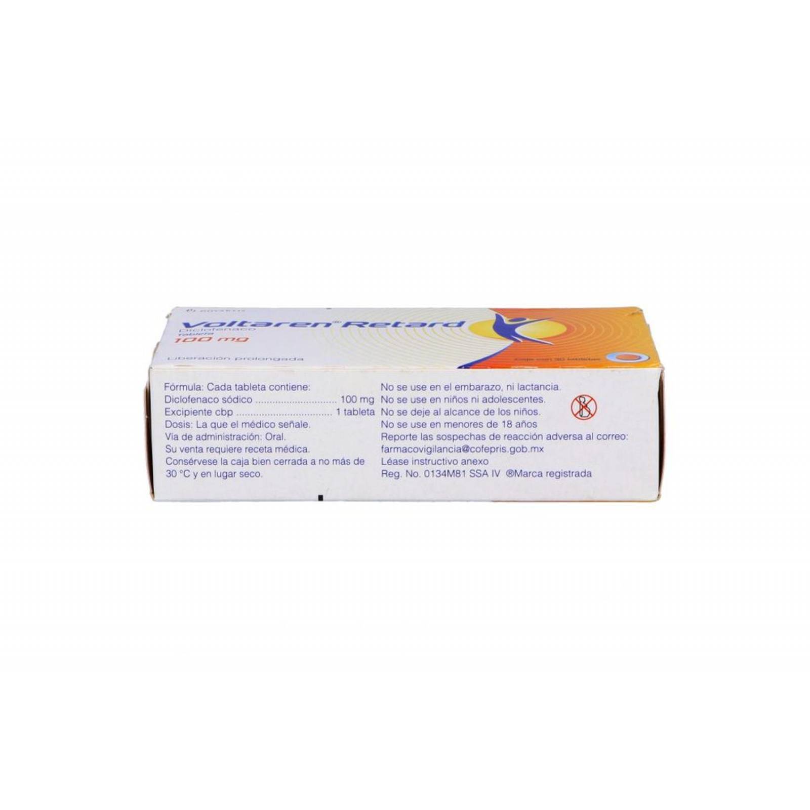 Voltaren Retard 100 mg Caja Con 30 Tabletas 