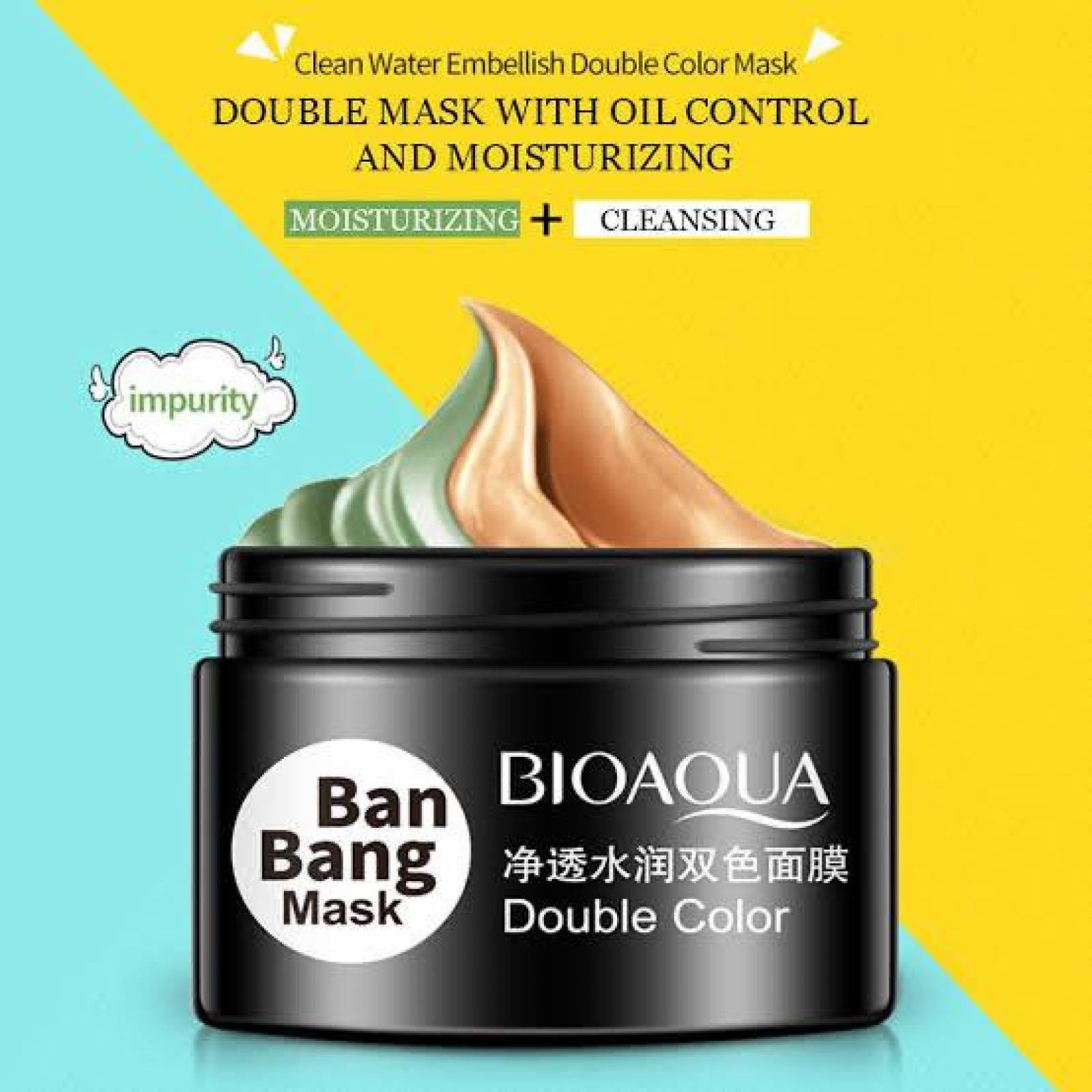 Mascarilla Facial Double Color Hidratante y Limpiadora de Impurezas Bioaqua