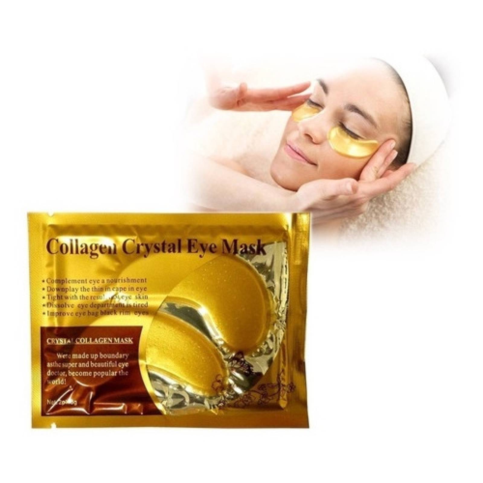 10 Parches Para Ojos Ojeras Colageno Oro Arrugas Mascarilla