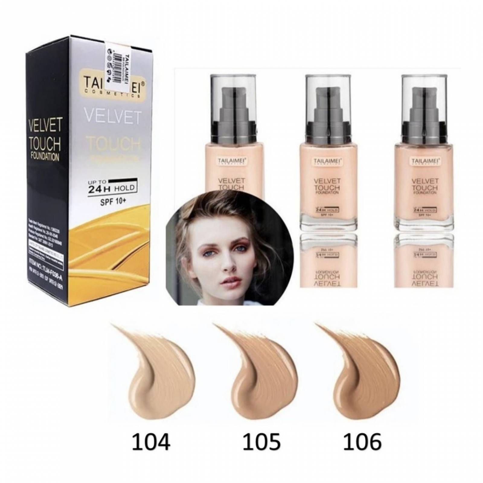 Base de Maquillaje Tailaimei Velvet Touch Alta Cobertura Liquidó SPF10