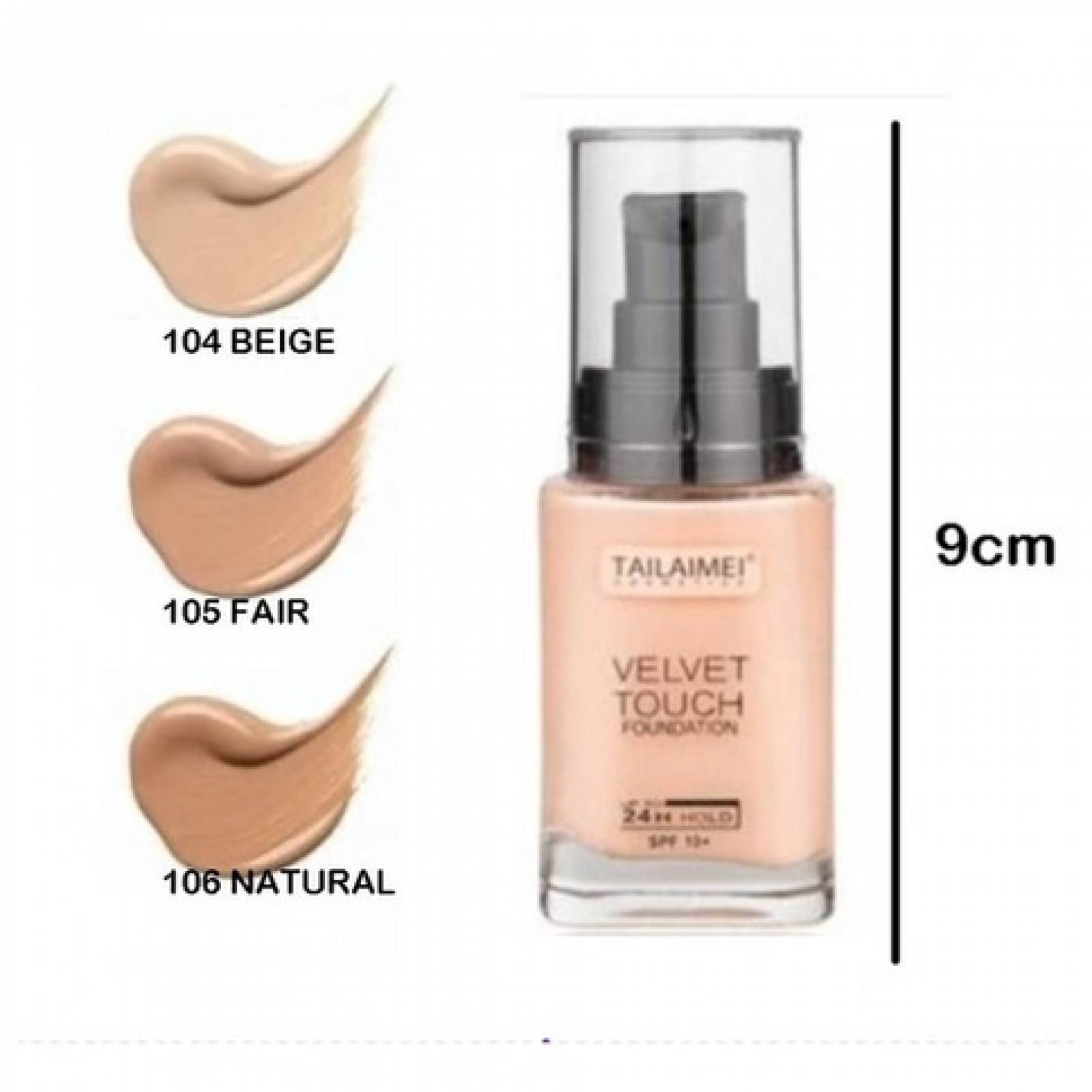 Base de Maquillaje Tailaimei Velvet Touch Alta Cobertura Liquidó SPF10