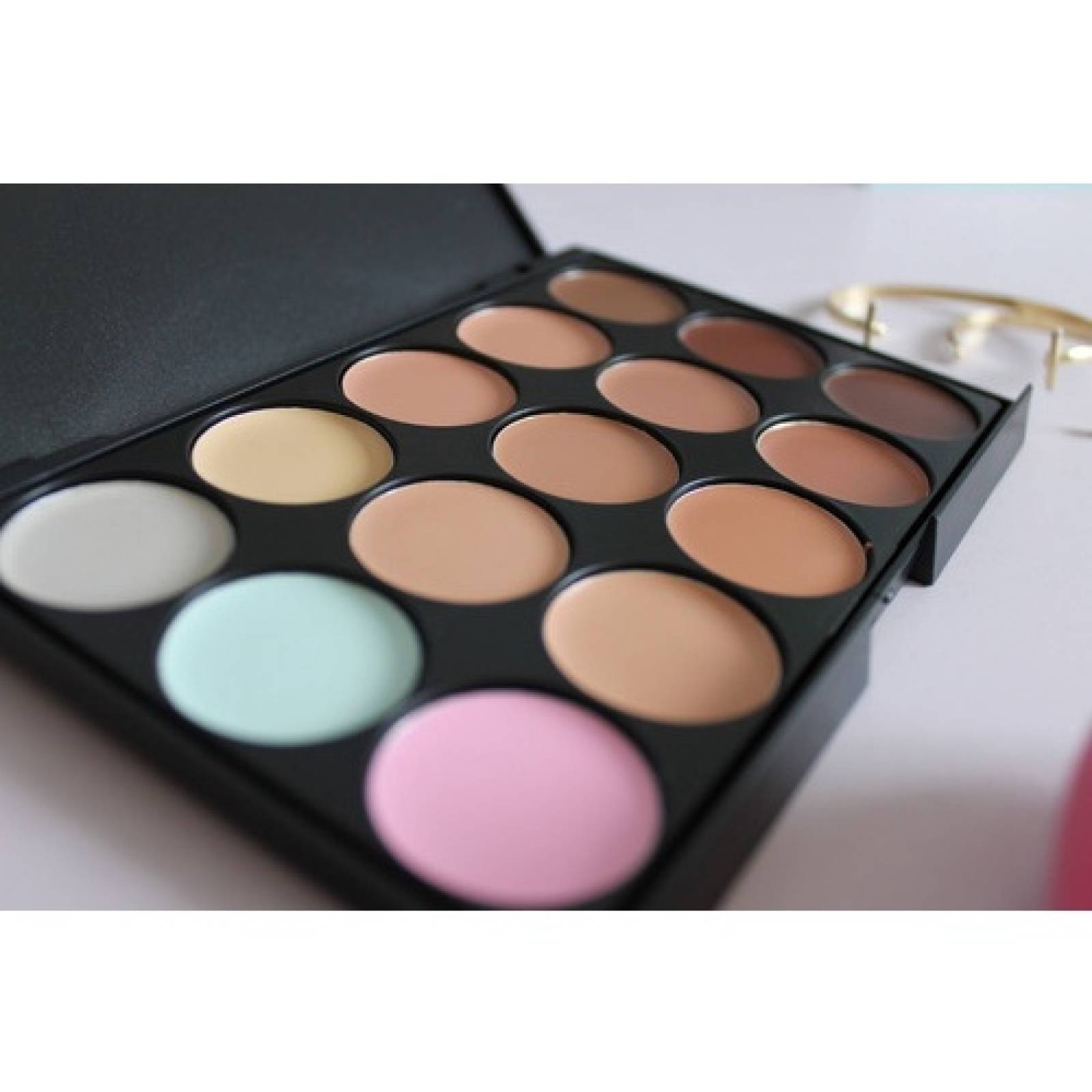 Paleta De 15 Correctores Maquillaje Alta Hidrantante