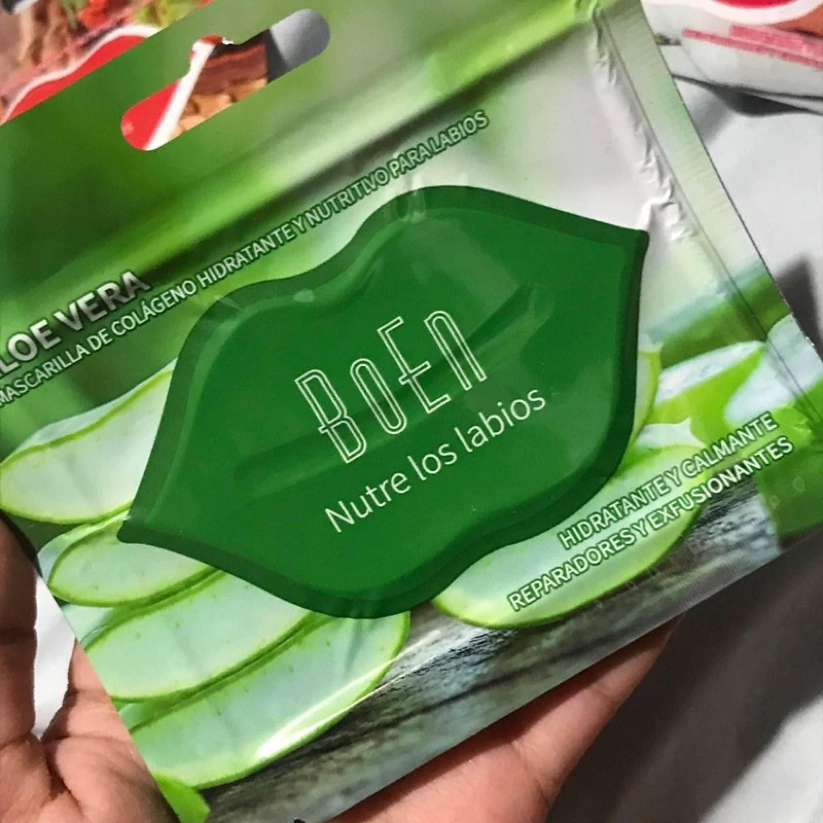 4 Mascarillas para Labios BOEN Aloe Vera Miel Melocotón Fresa