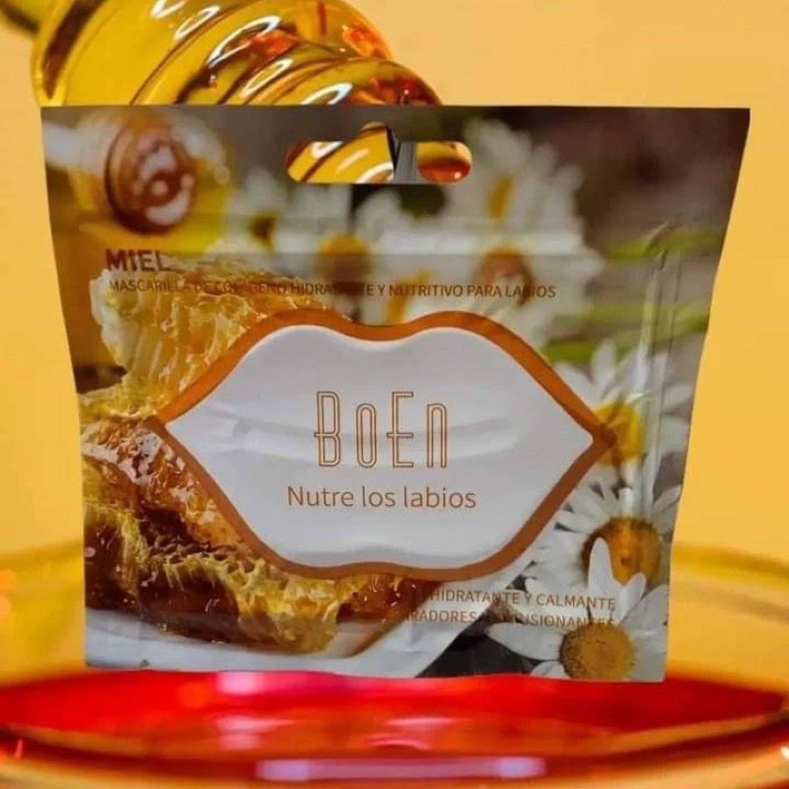 4 Mascarillas para Labios BOEN Aloe Vera Miel Melocotón Fresa