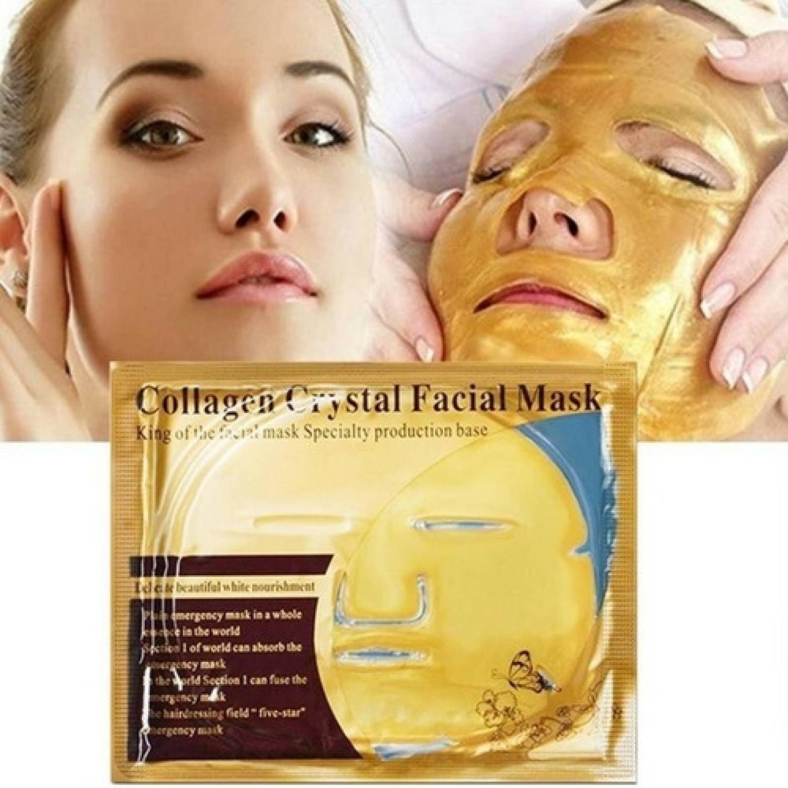 Mascarilla Facial Colageno Dorada Hidratante 24k Gold