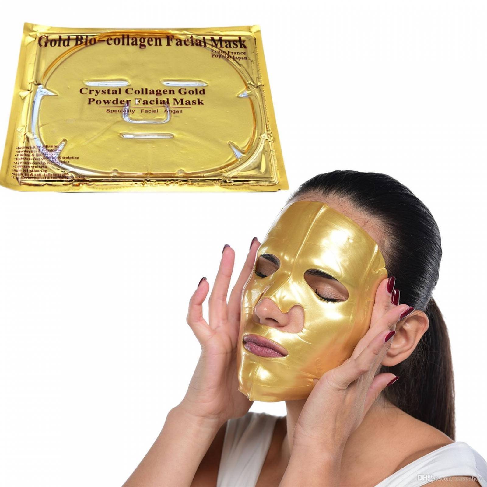Mascarilla Facial Colageno Dorada Hidratante 24k Gold