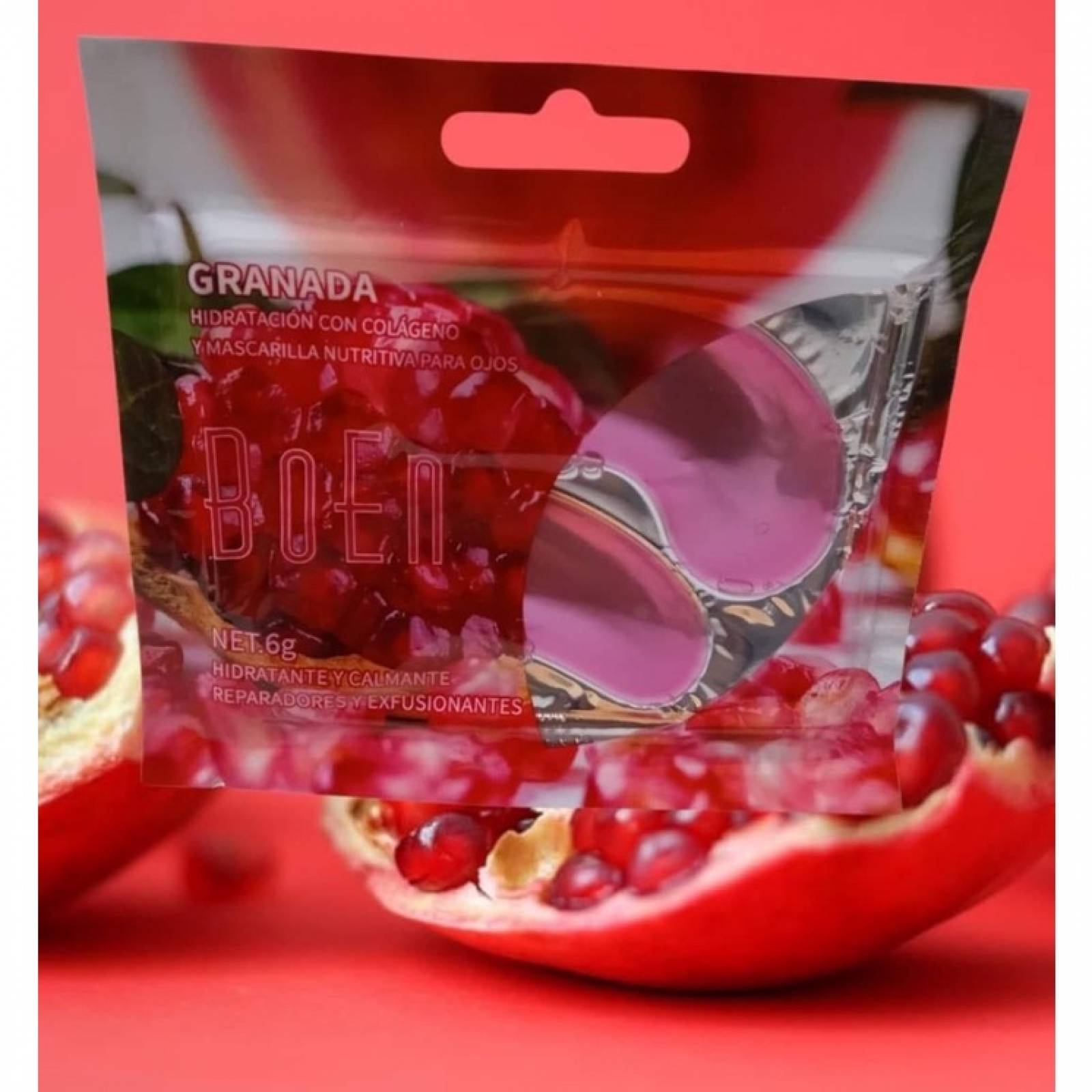 3 Parches para Ojos Anti Ojeras Aloe Vera Carbón Activado Granada