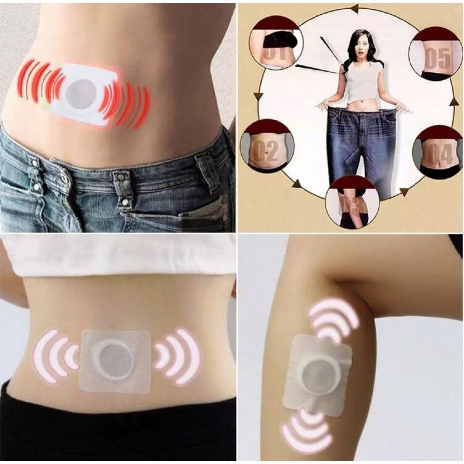 100 Parches Adhesivos Magnético para Bajar de Peso Detox Chino Para Ombligo