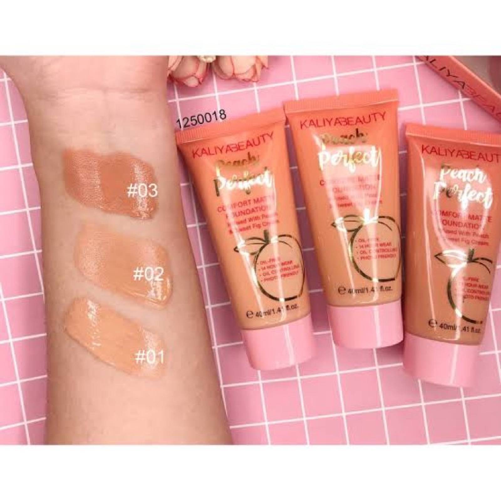 Base De Maquillaje Perfect Peach Cobertura Completa De Larga Duración Cream 1 Pieza