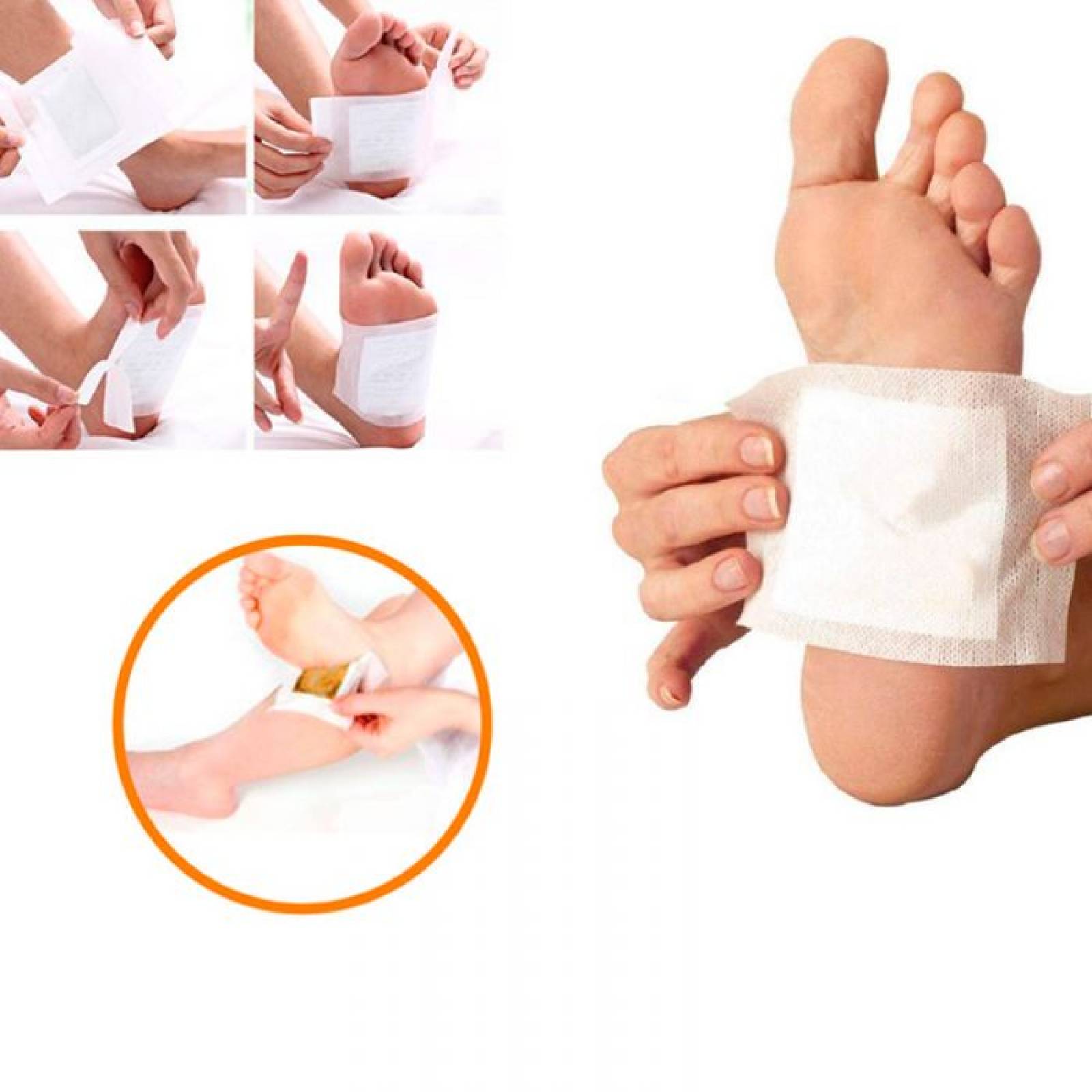 Parches Pies Desintoxicantes Cuerpo Kinoki Con 10 Piezas