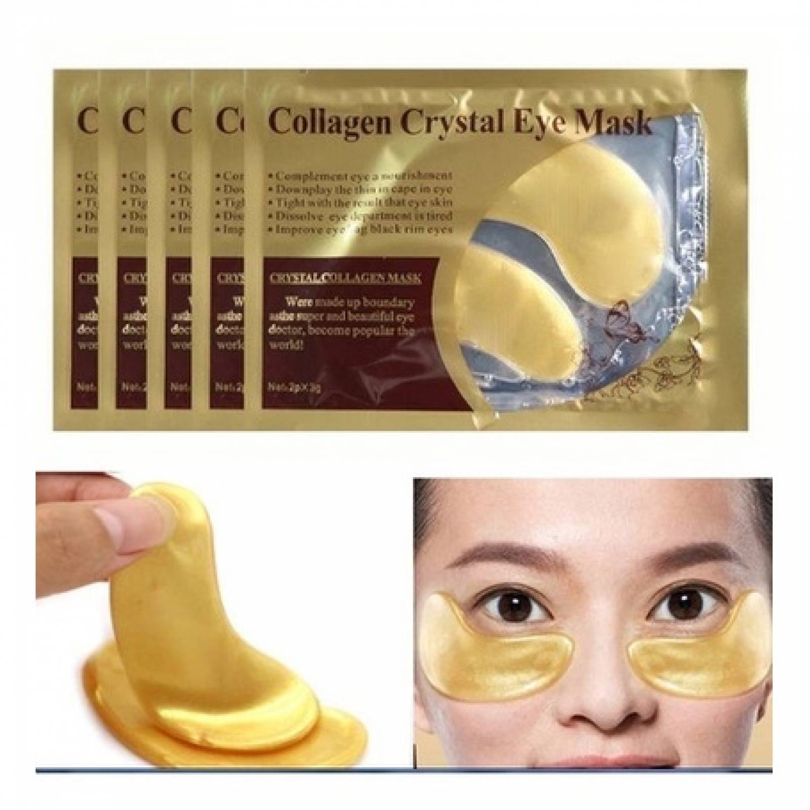 100 Parches Colágeno 24k Para Ojos Anti Ojeras Mascarilla de Ojos