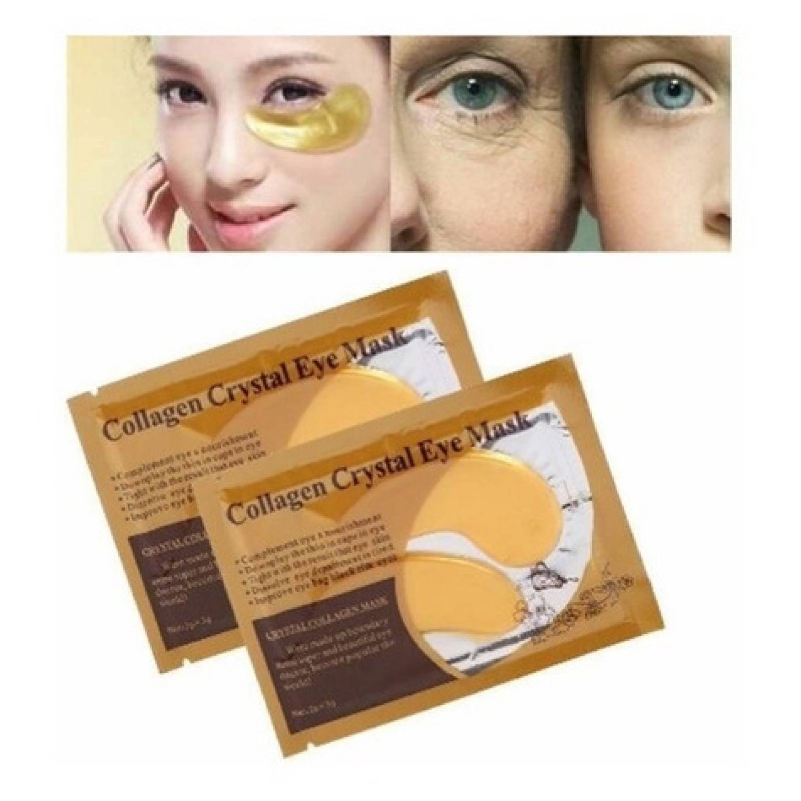 100 Parches Colágeno 24k Para Ojos Anti Ojeras Mascarilla de Ojos