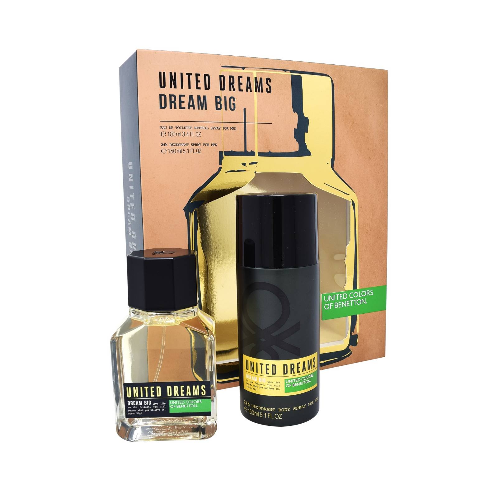 Set United Dreams Dream Big 2Pzs 100Ml Edt Spray/ Desodorante 150Ml Spray