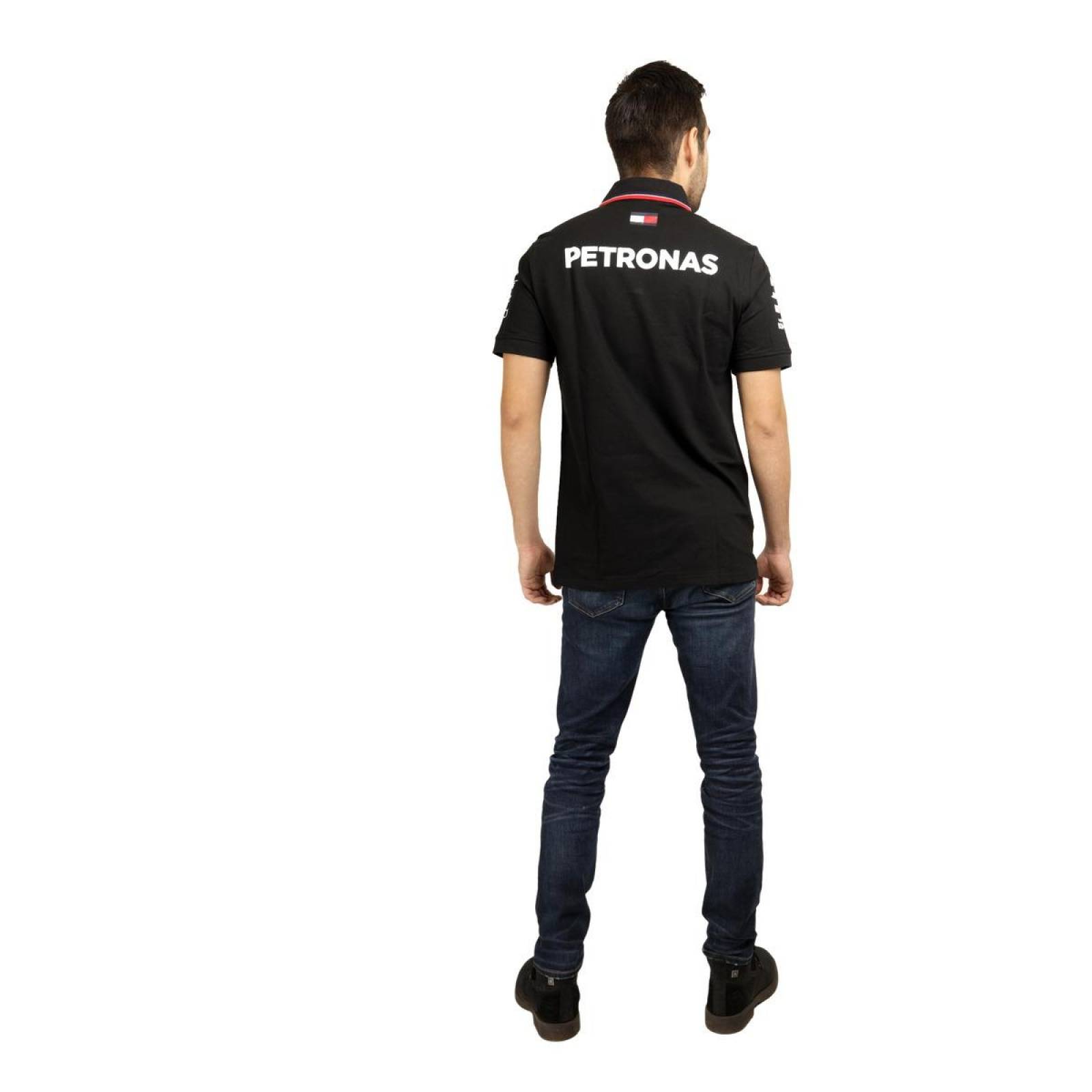 Playera Polo Mercedes- Amg Petronas Caballero Negra F1 2020 