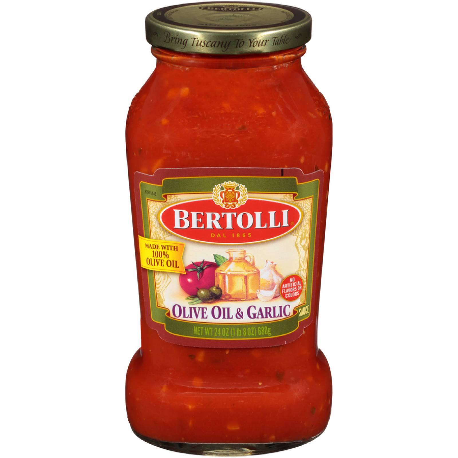 Salsa Bertolli para Pasta  Aceite de Oliva  Ajo de 680 gr