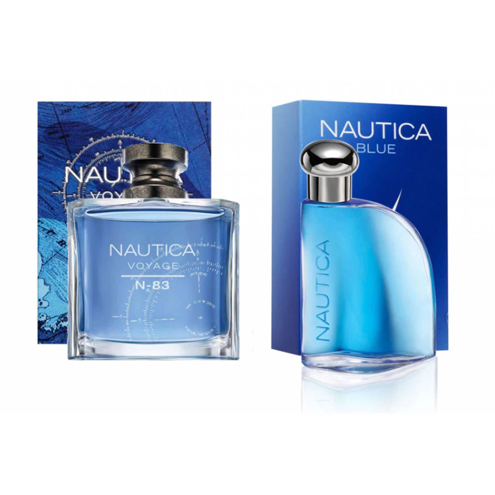 Paquete Perfumes Nautica Voyage N-83 y Nautica Blue 100ml para Caballero