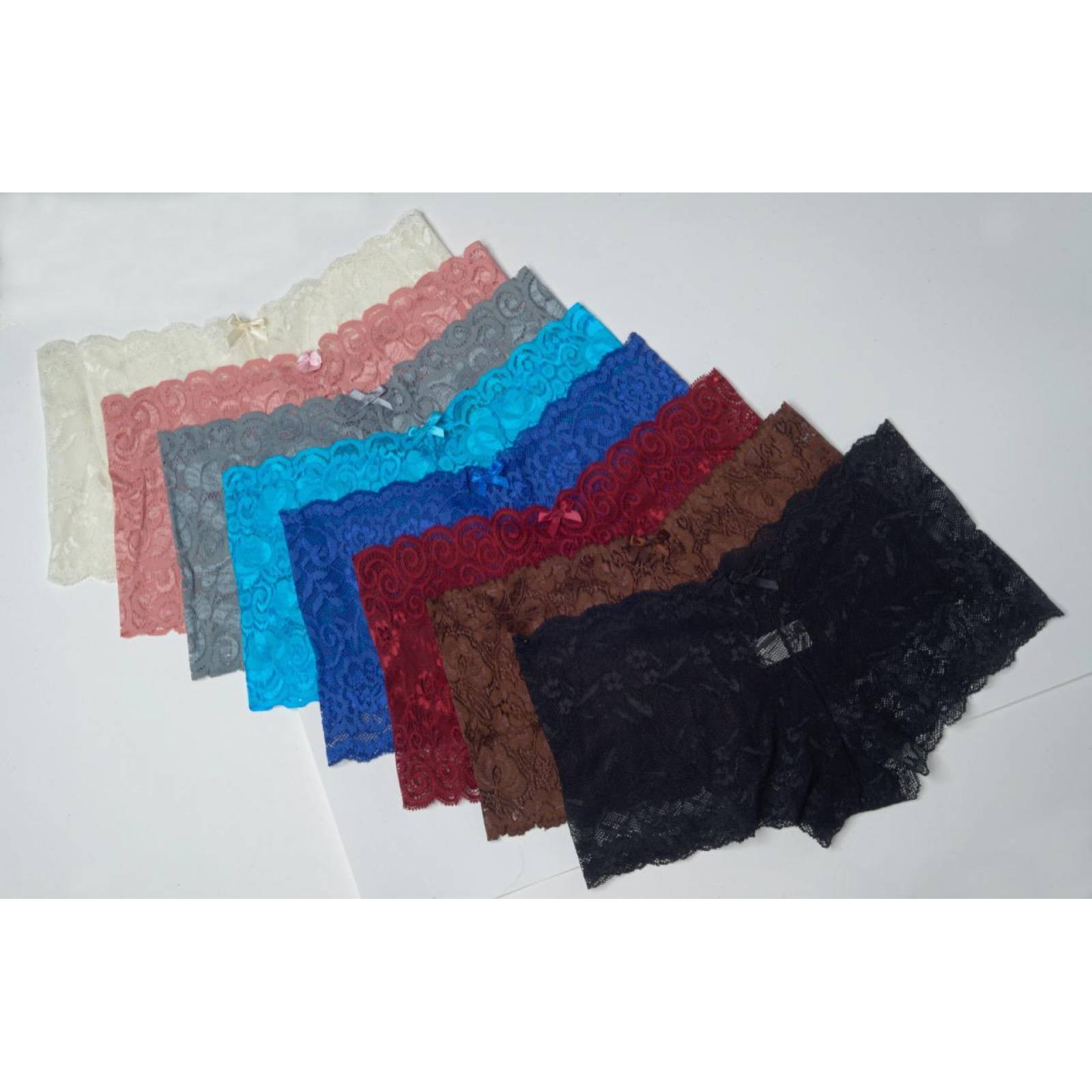 Cachetero de encaje color Azul Unitalla