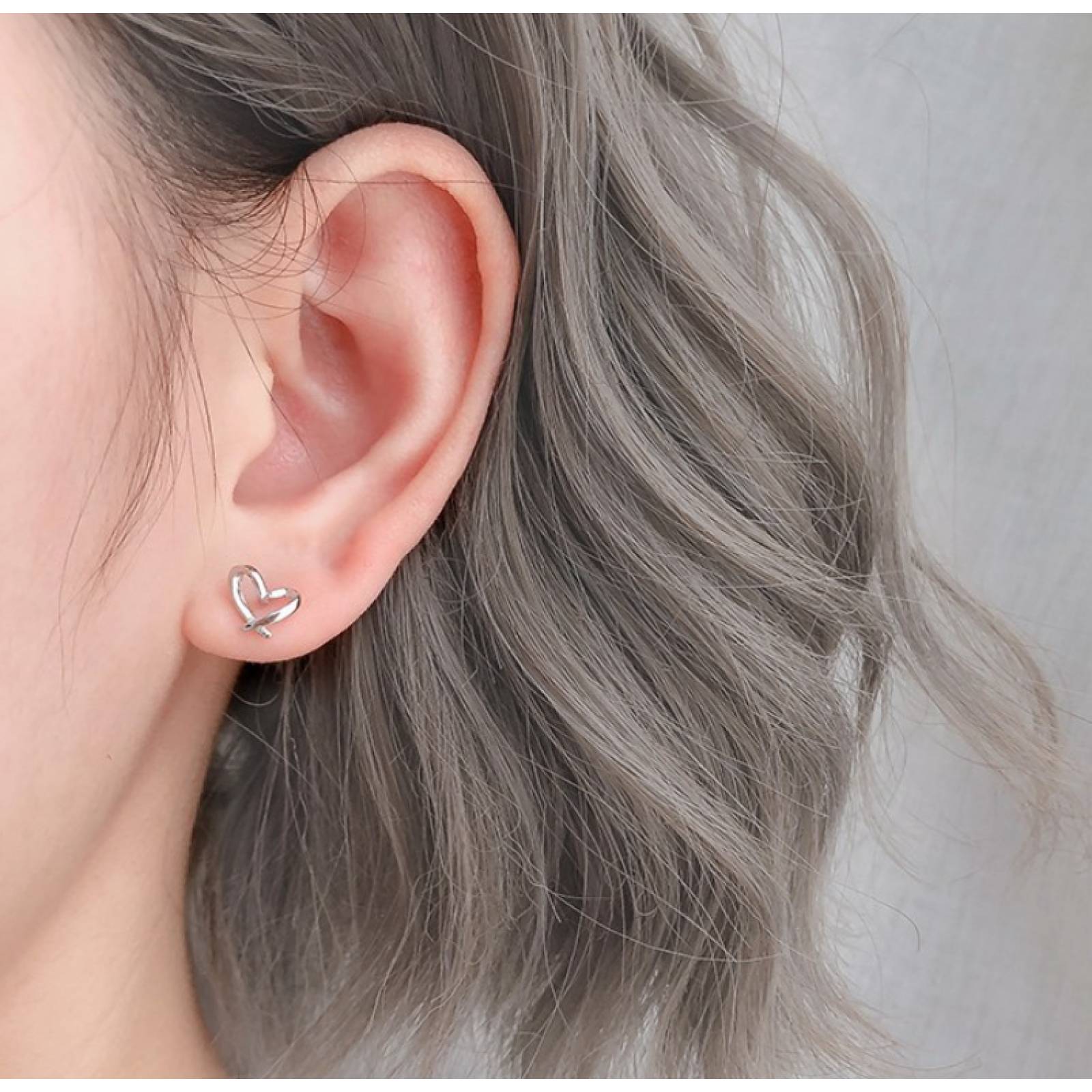 Aretes en forma de Corazón Plata 925