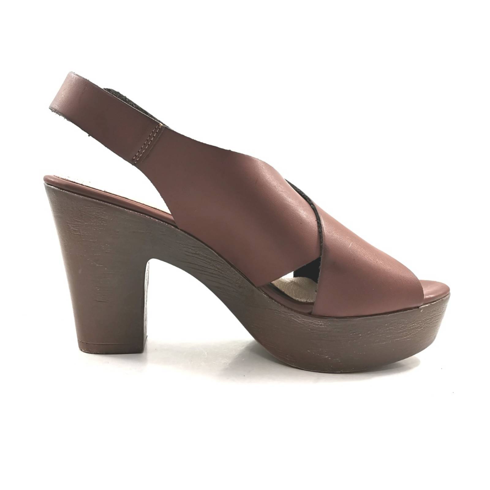 Sandalia  tacon calzado dama tan glynn 6116