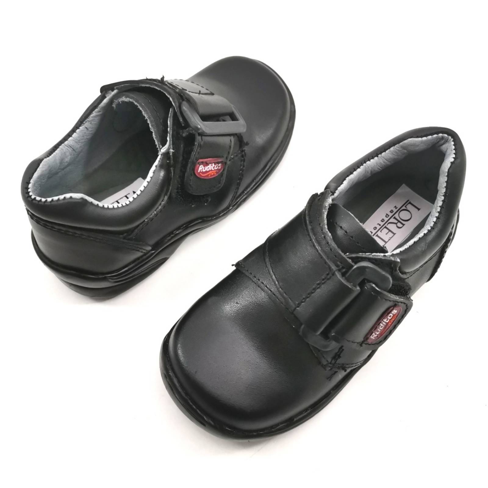 Zapato escolar niño  negro ruditos 1500