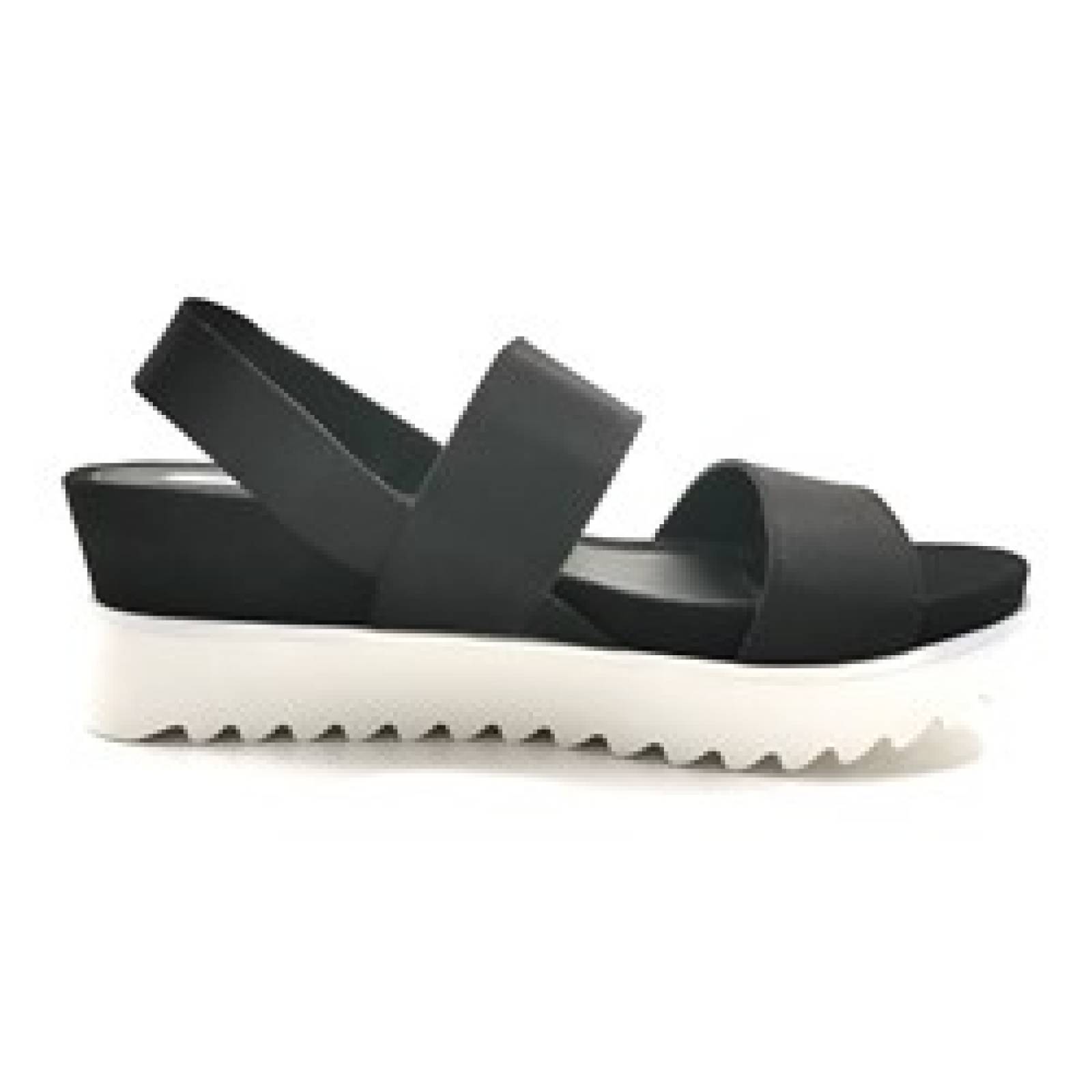 Sandalia  plataforma calzado dama negro elastico efe 296003